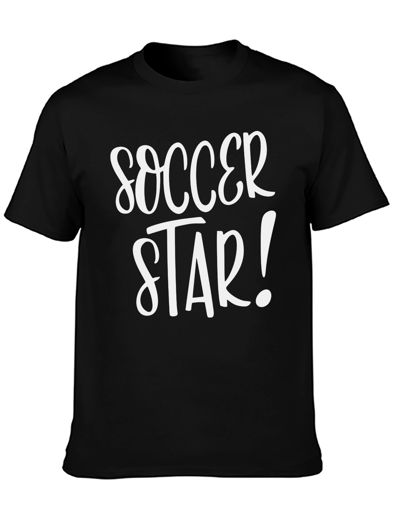 Soccer Star Graphic T-Shirt - Black