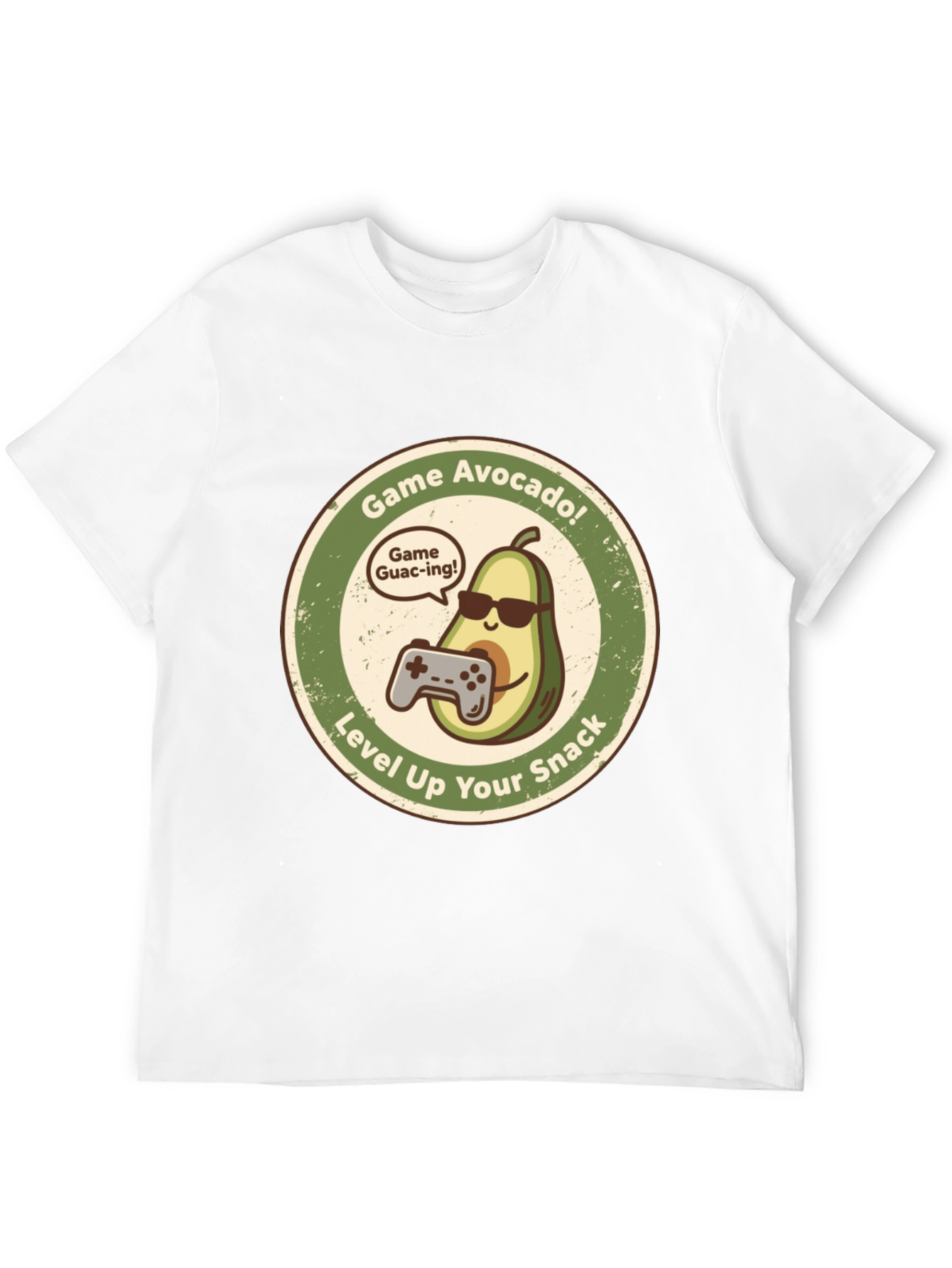 Game Avocado Black Graphic T-Shirt