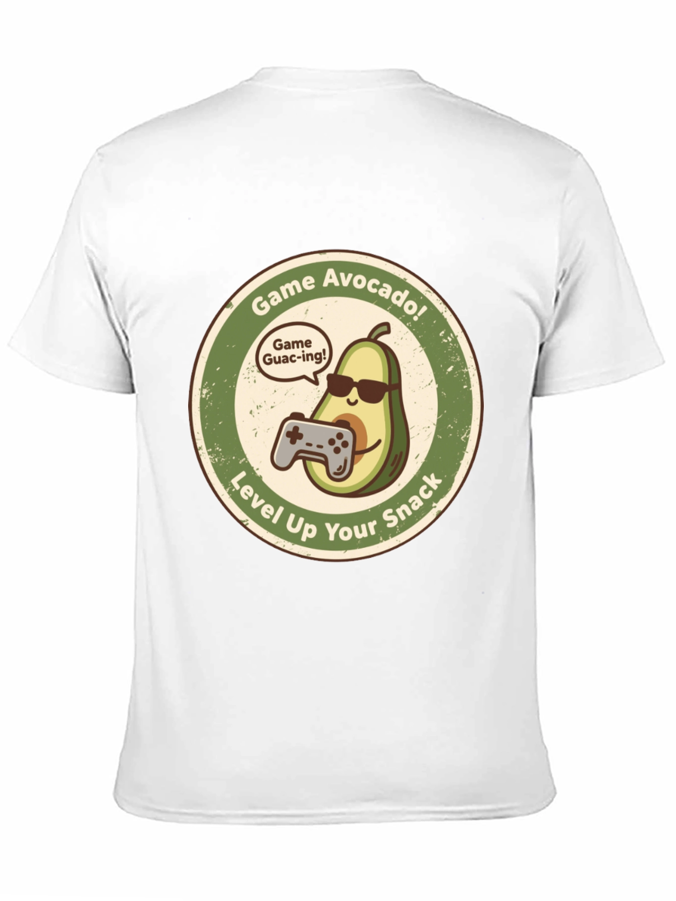 Game Avocado Black Graphic T-Shirt