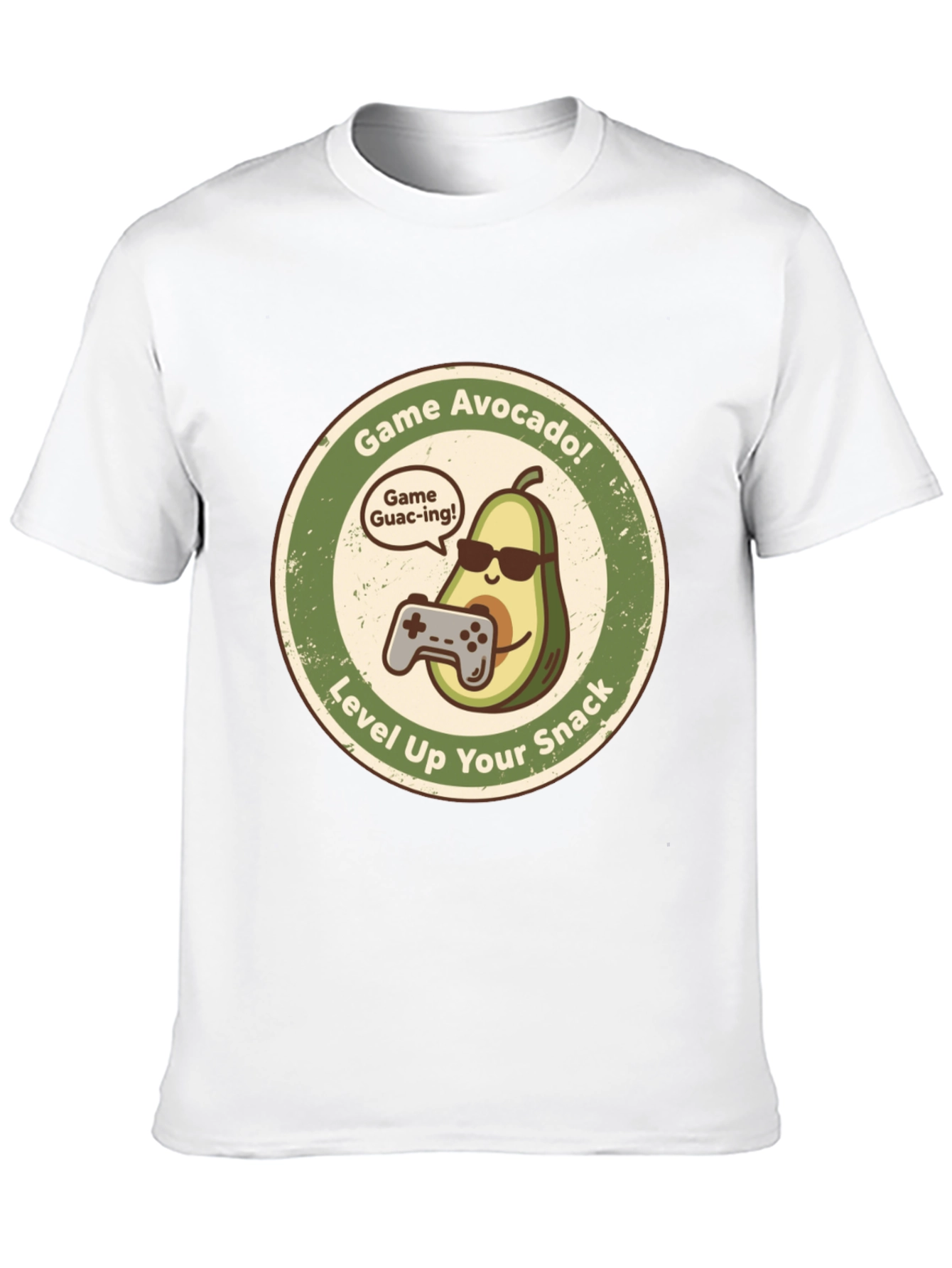 Game Avocado Black Graphic T-Shirt