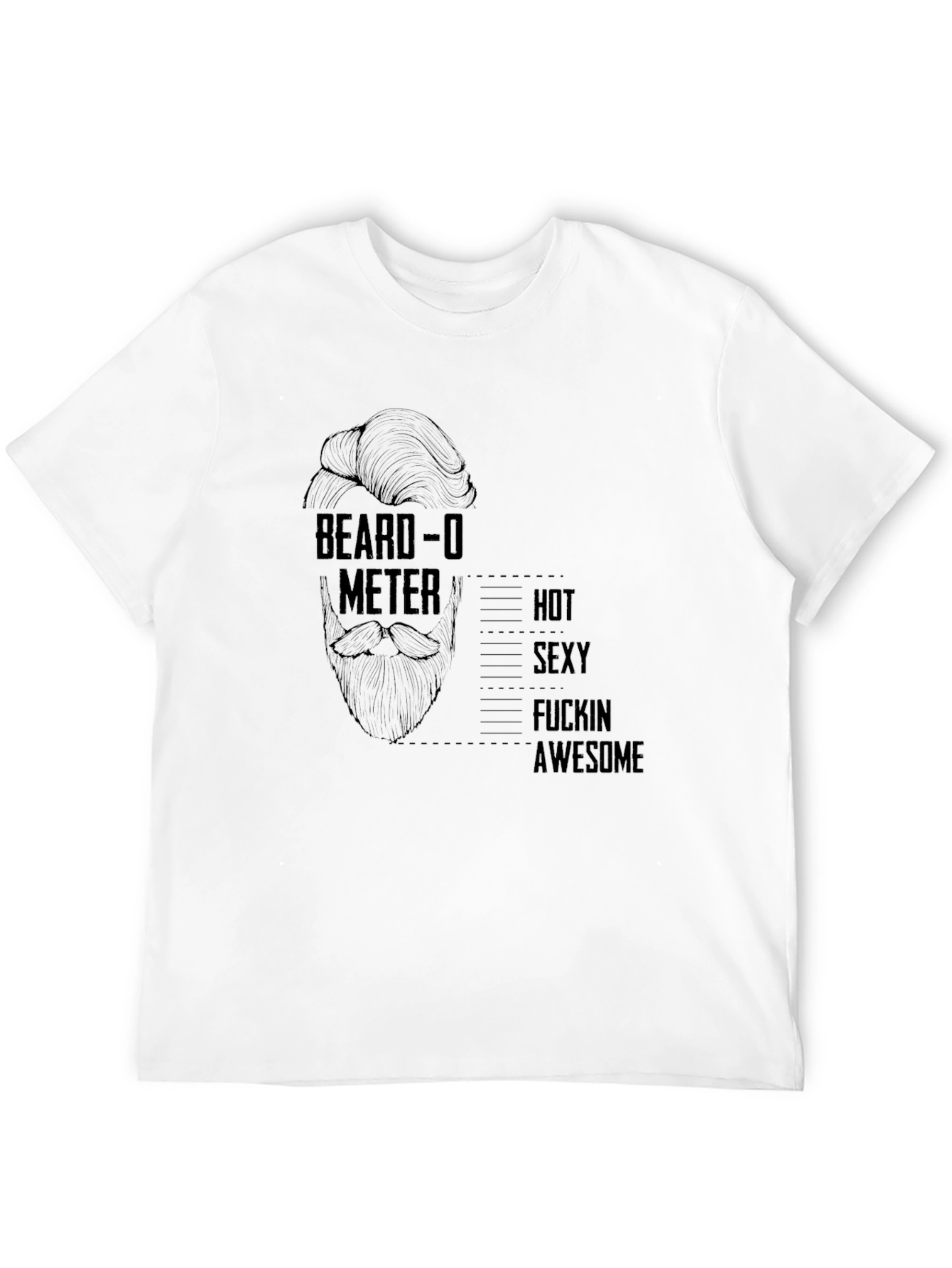 Beard-O-Meter Graphic Tee - Funny Mens T-Shirt