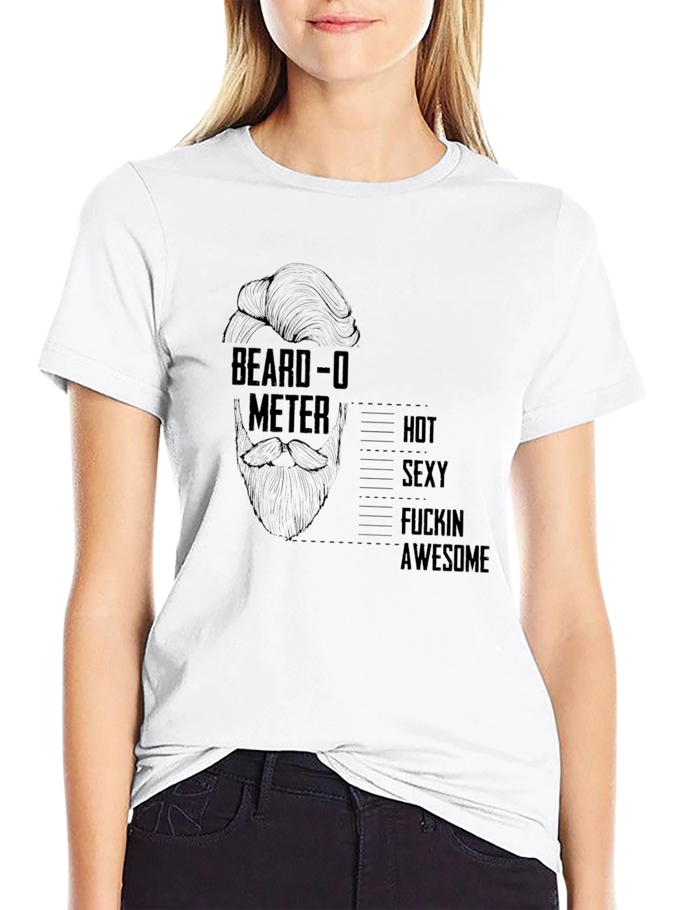 Beard-O-Meter Graphic Tee - Funny Mens T-Shirt