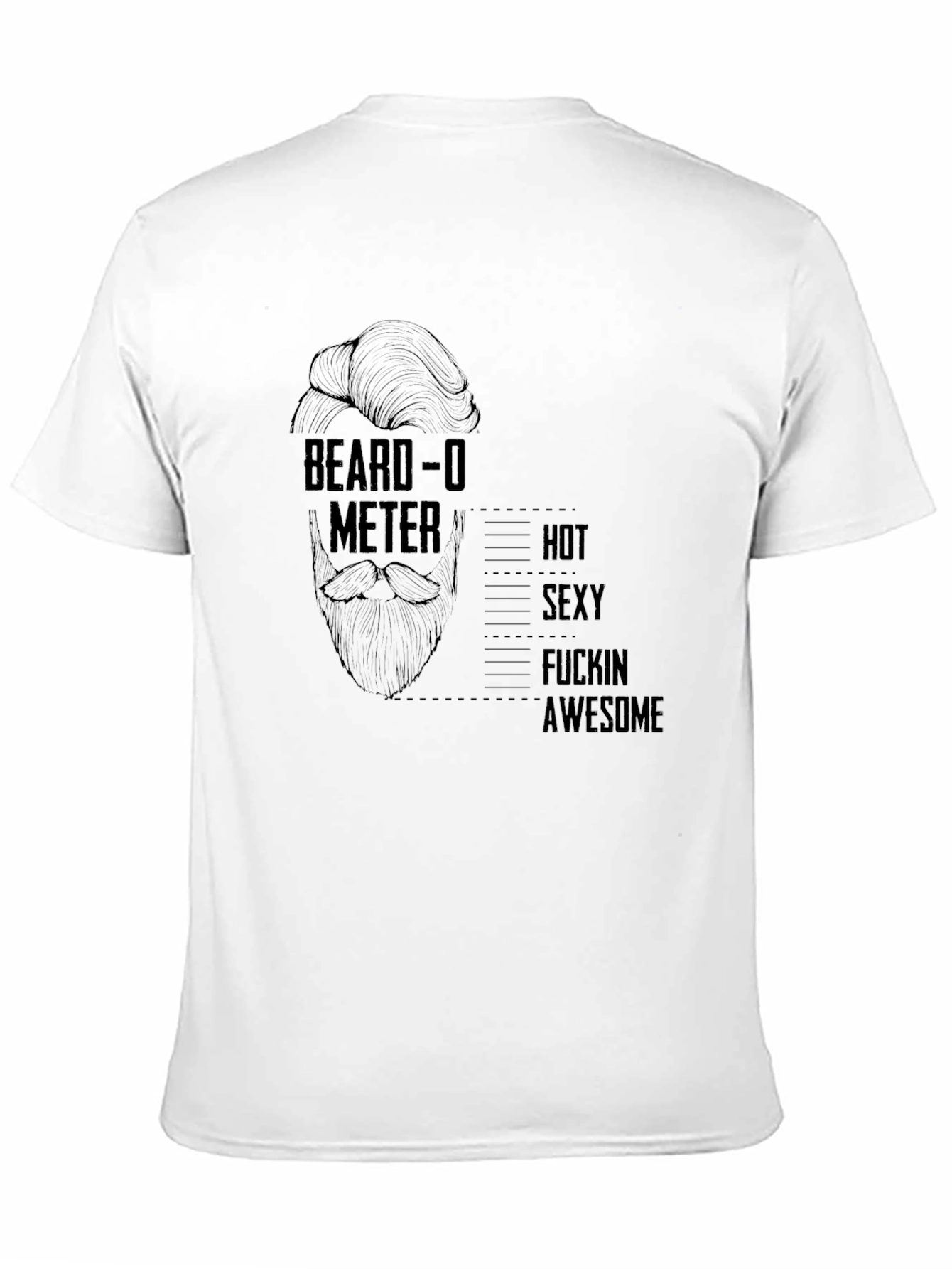 Beard-O-Meter Graphic Tee - Funny Mens T-Shirt