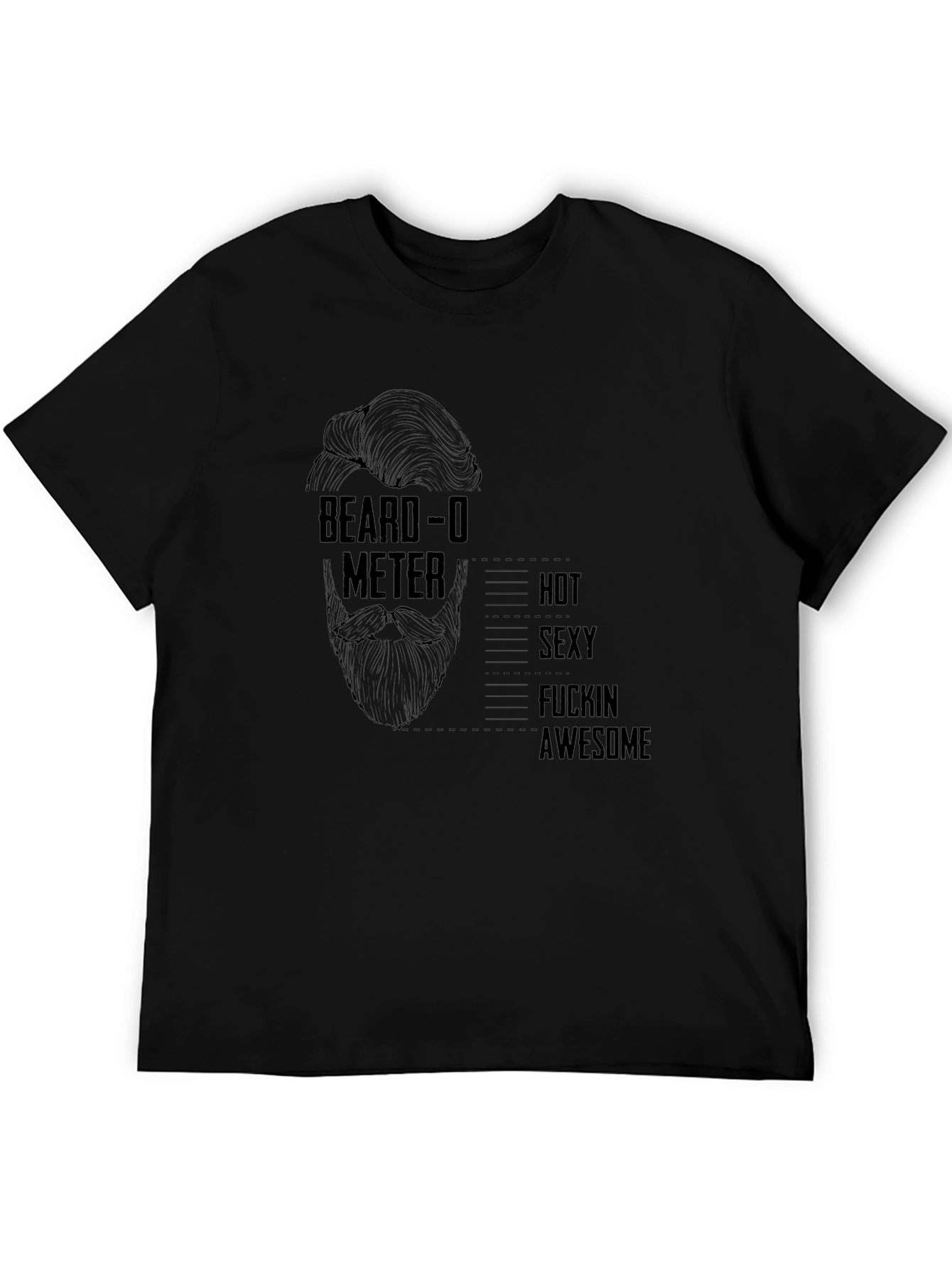 Beard-O-Meter Graphic Tee - Funny Mens T-Shirt