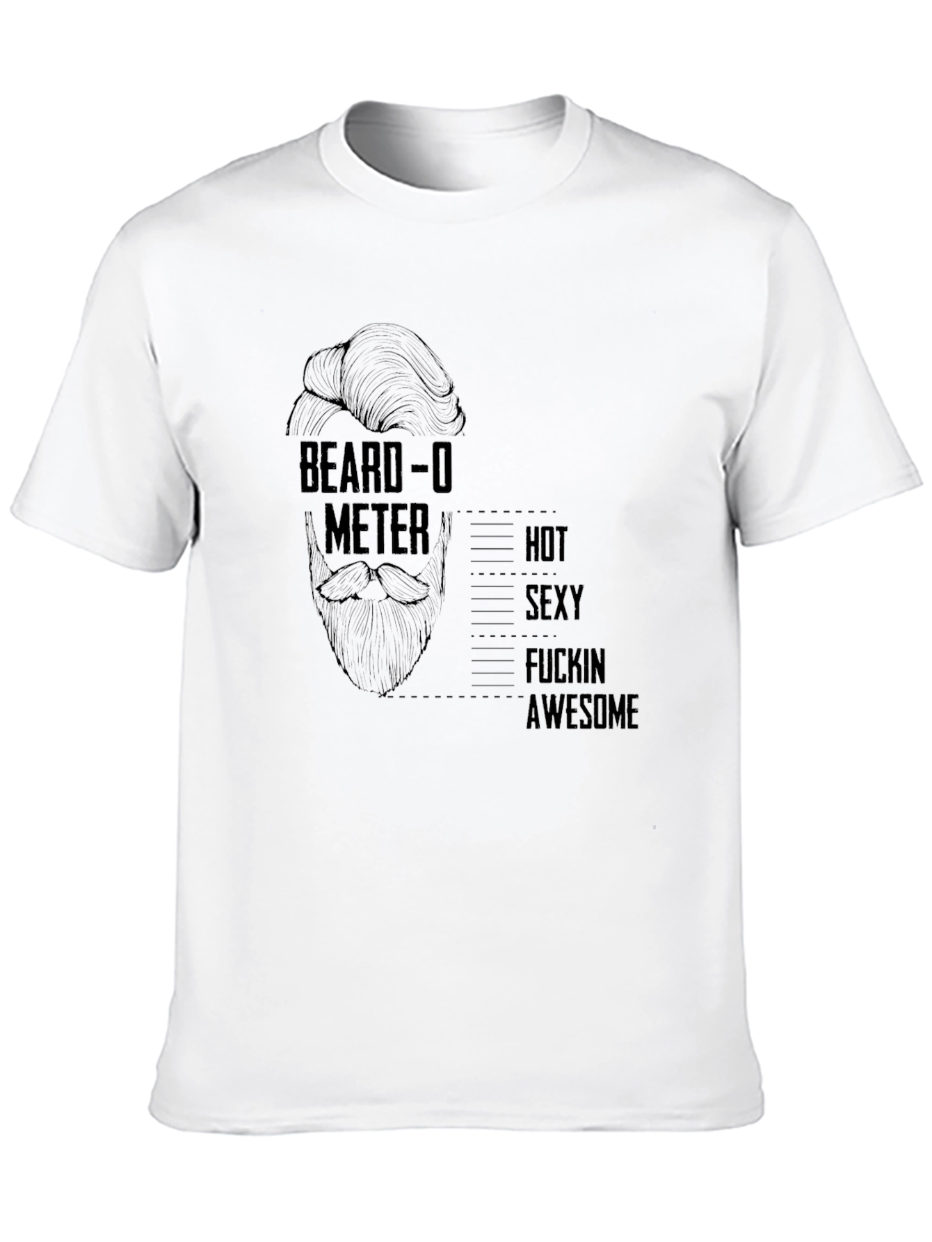 Beard-O-Meter Graphic Tee - Funny Mens T-Shirt