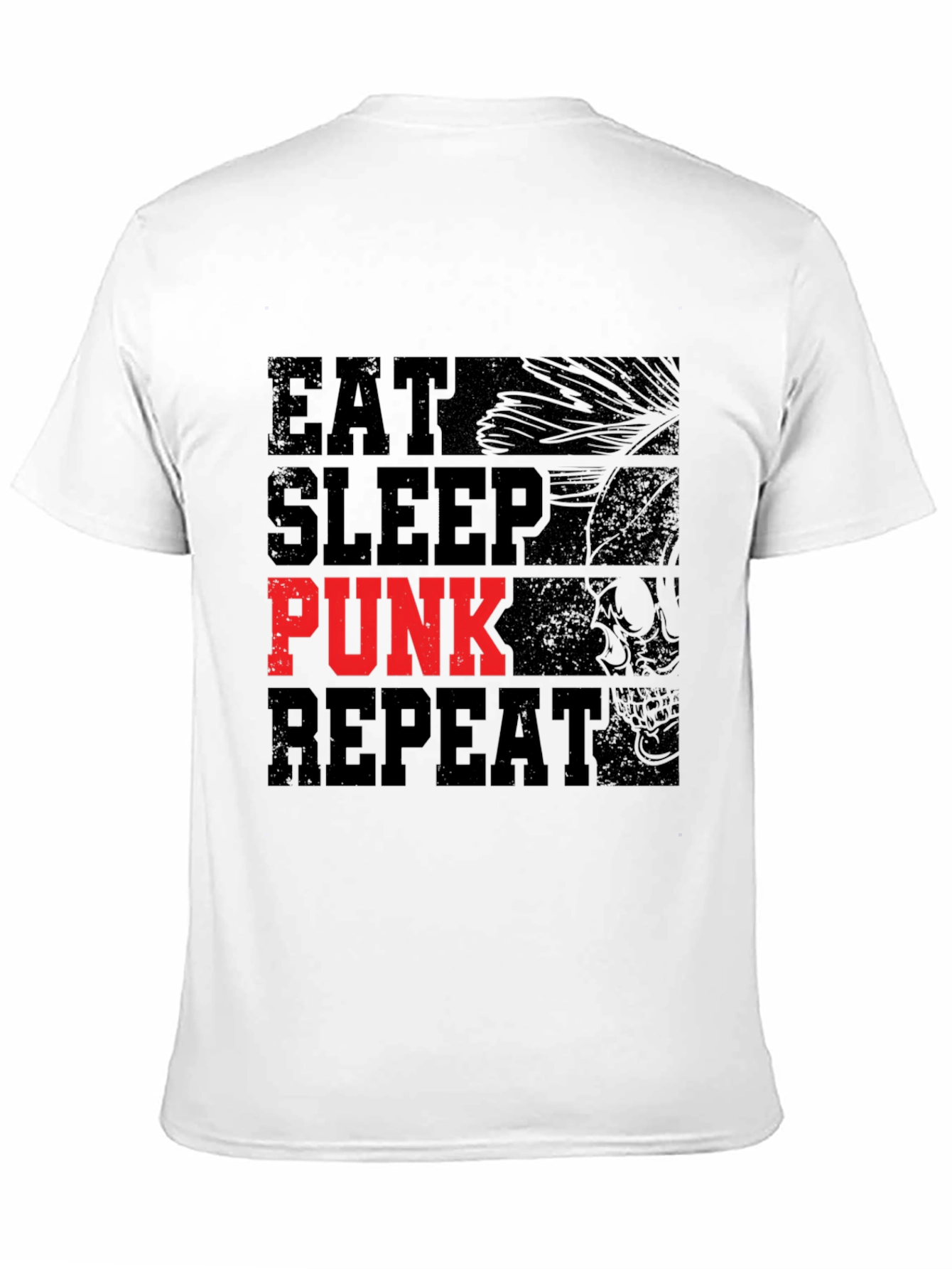 Eat Sleep Punk Repeat Black T-Shirt