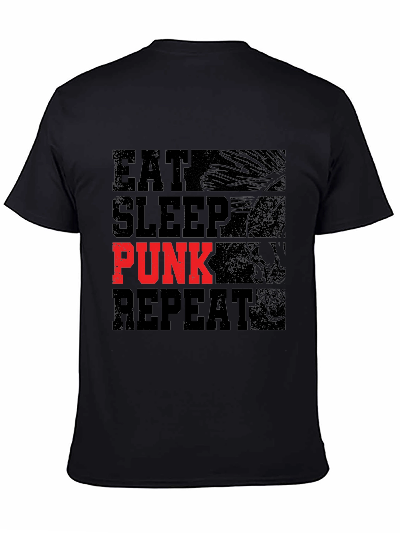 Eat Sleep Punk Repeat Black T-Shirt