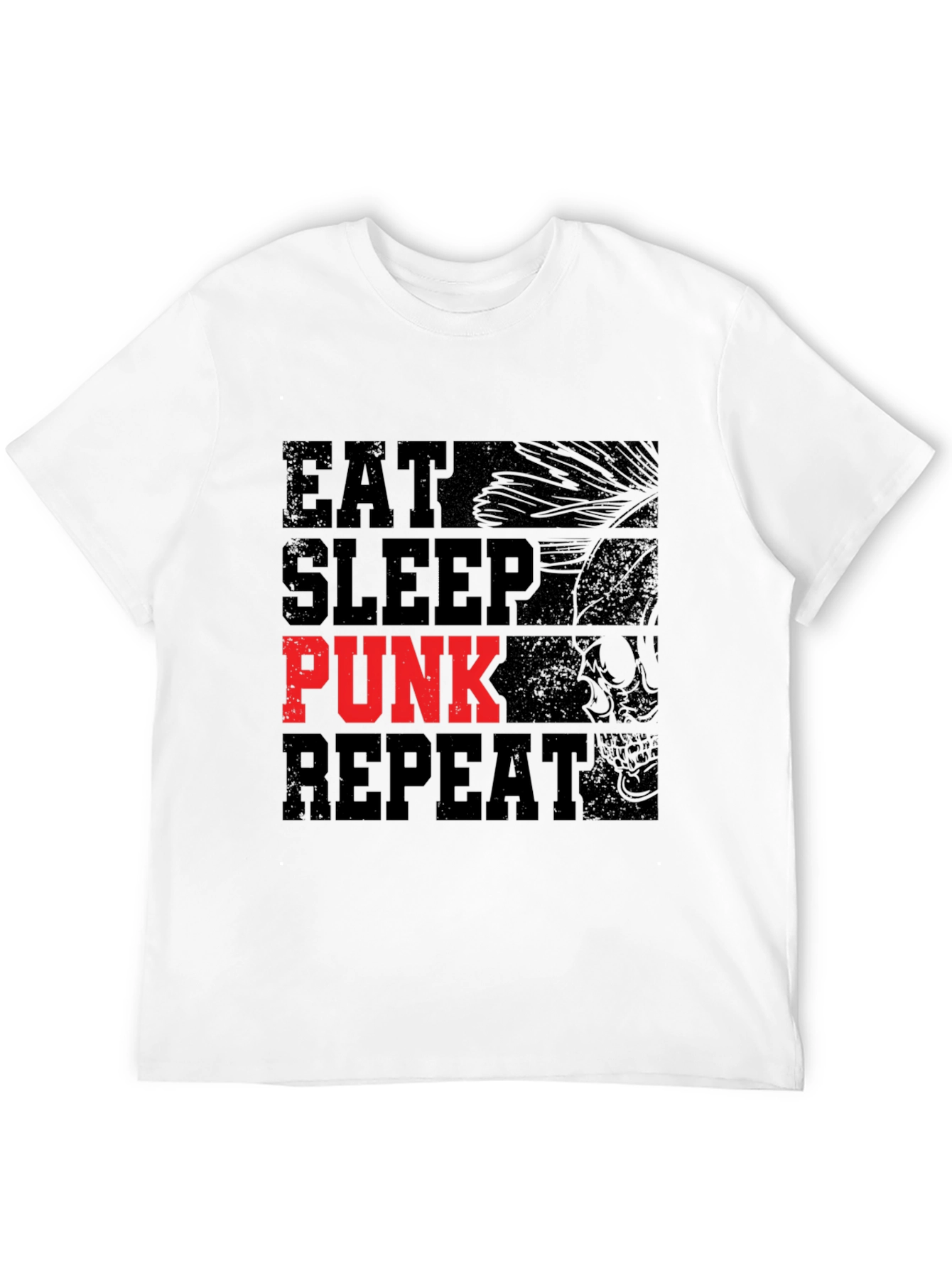 Eat Sleep Punk Repeat Black T-Shirt