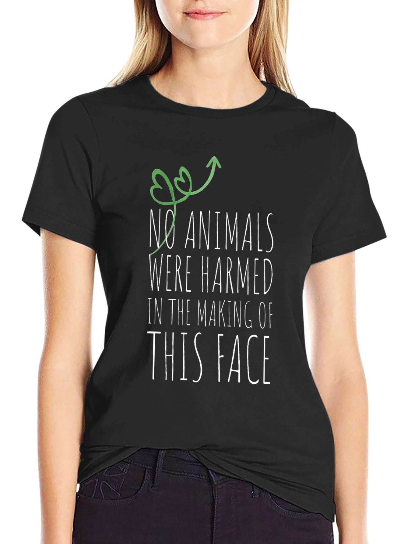 Vegan Statement T-Shirt: No Animals Harmed
