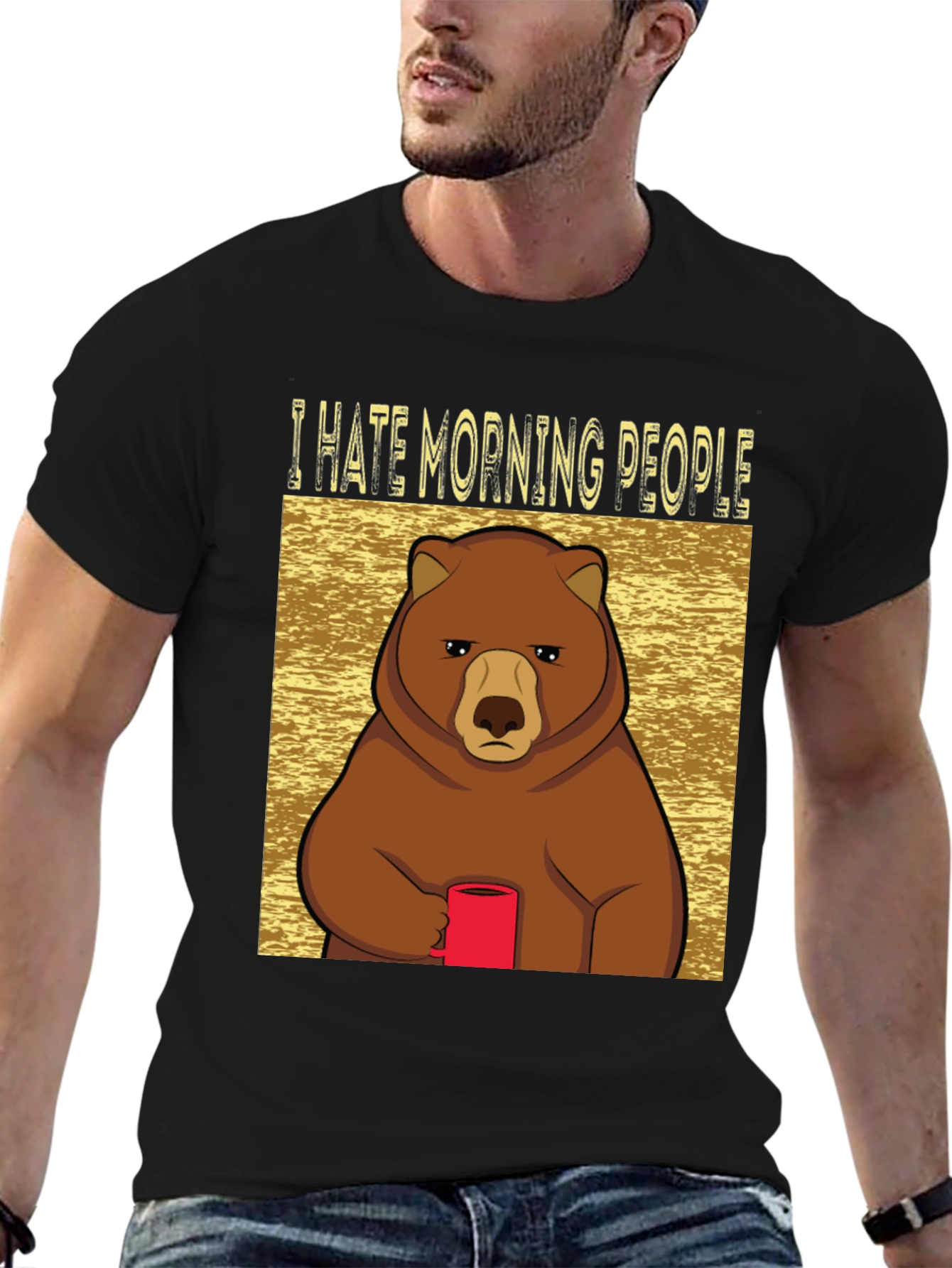 I Hate Morning People Bear T-Shirt