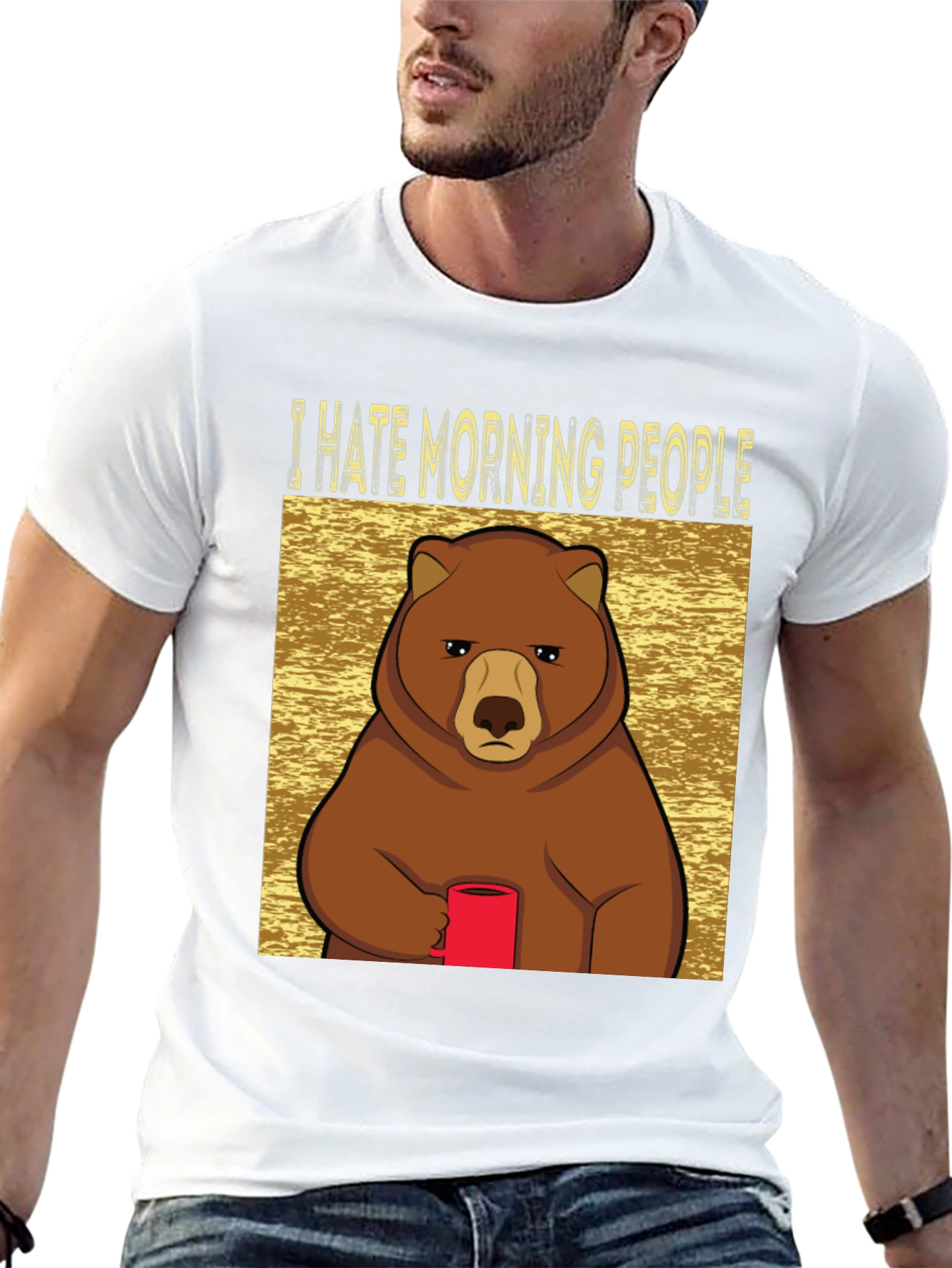 I Hate Morning People Bear T-Shirt