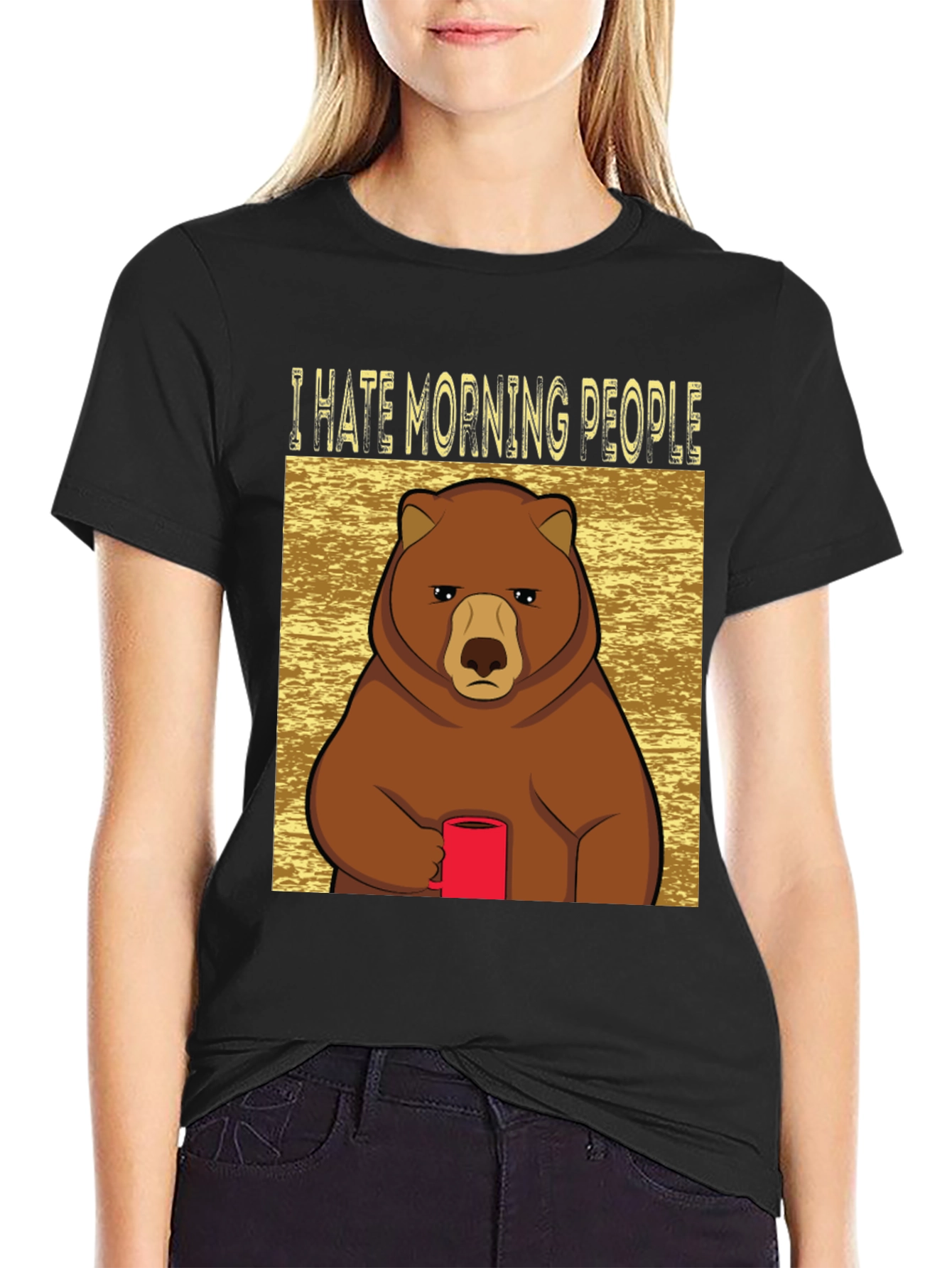 I Hate Morning People Bear T-Shirt