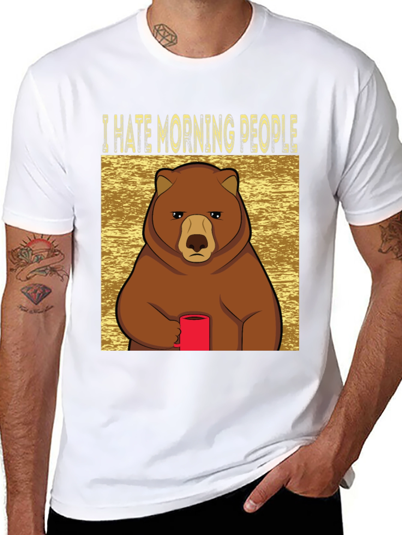 I Hate Morning People Bear T-Shirt