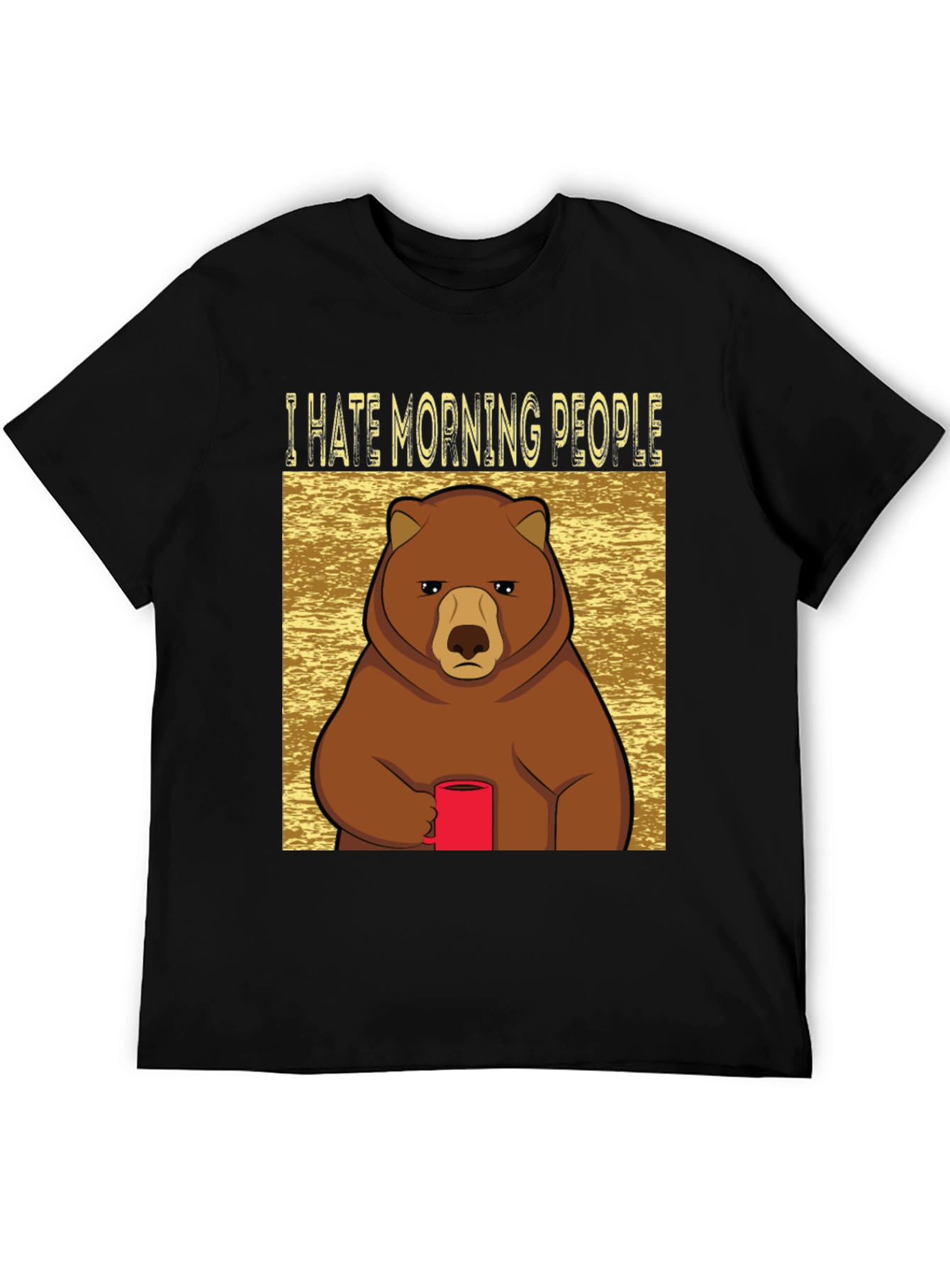 I Hate Morning People Bear T-Shirt