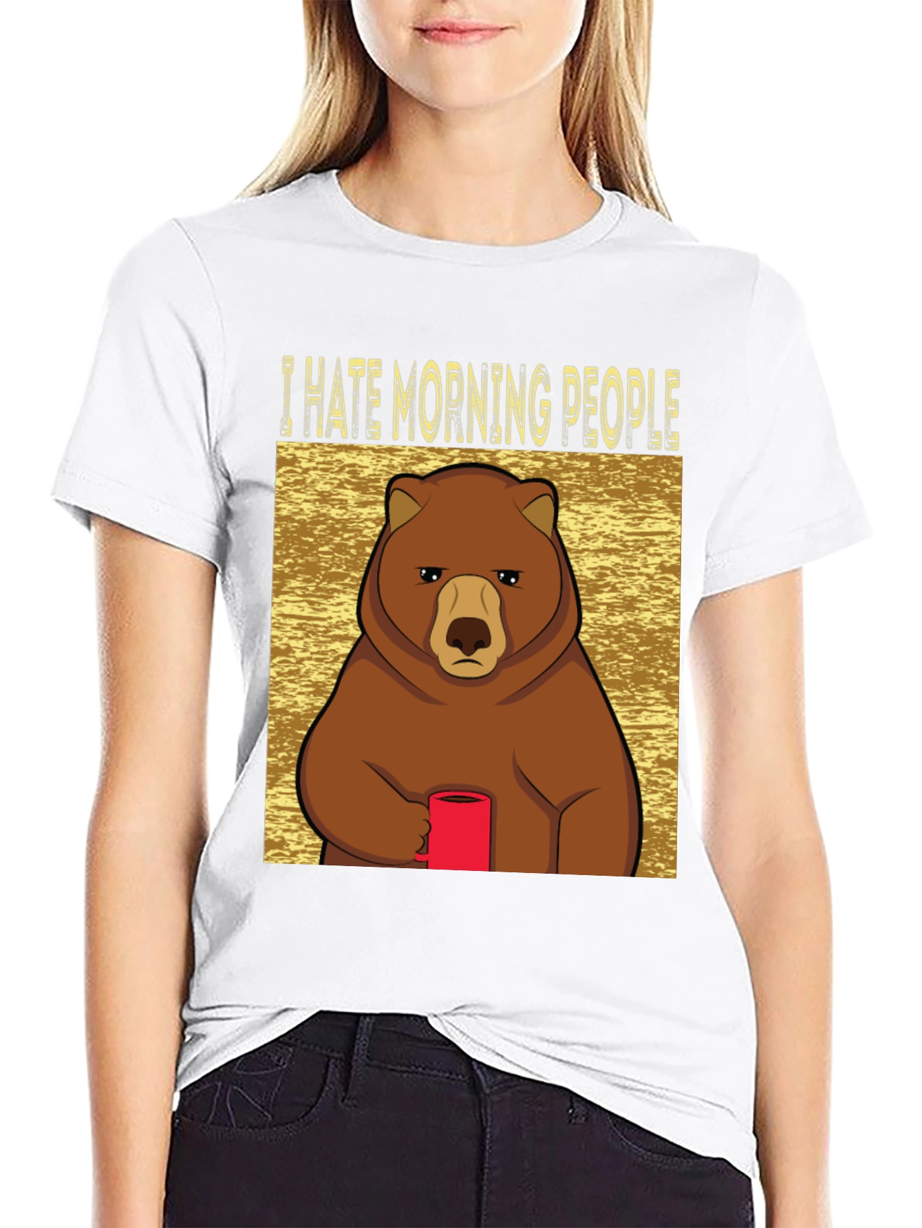 I Hate Morning People Bear T-Shirt