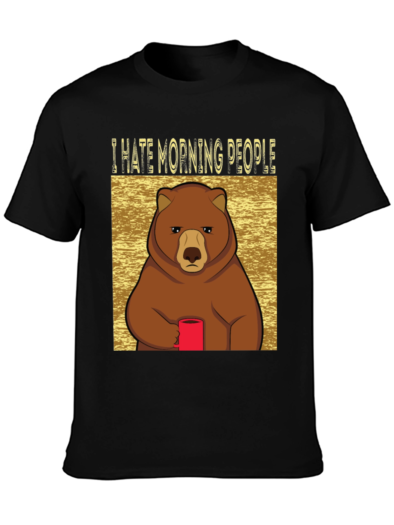 I Hate Morning People Bear T-Shirt