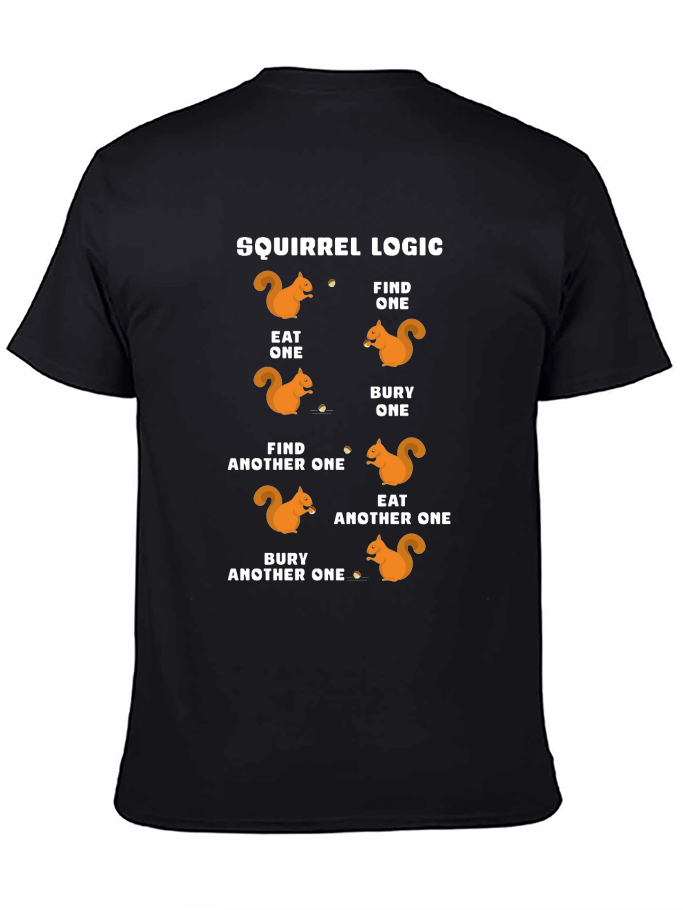 Squirrel Logic T-Shirt Funny Animal Graphic Tee