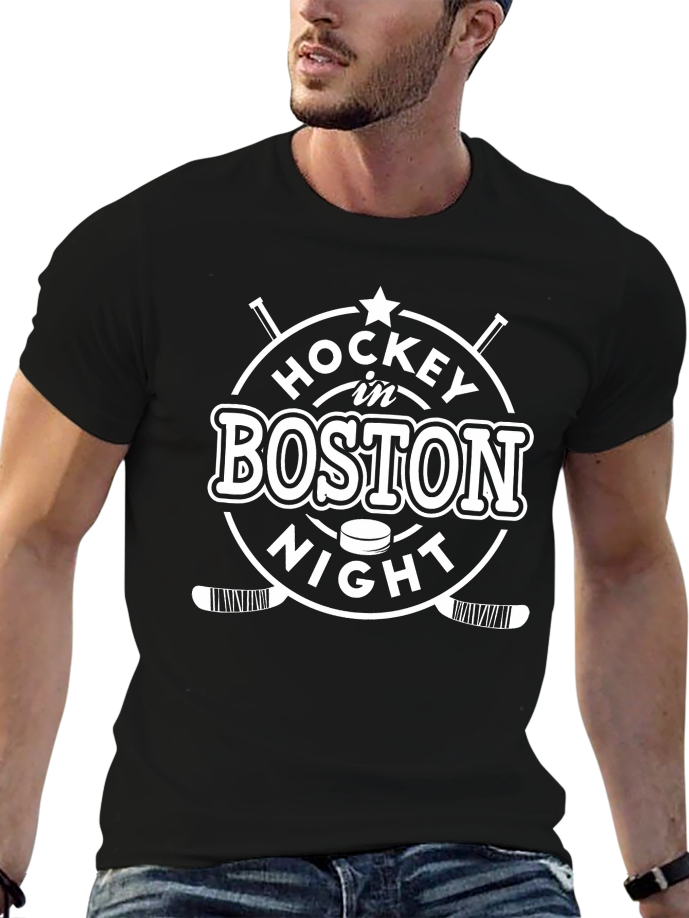 Hockey in Boston Night T-Shirt