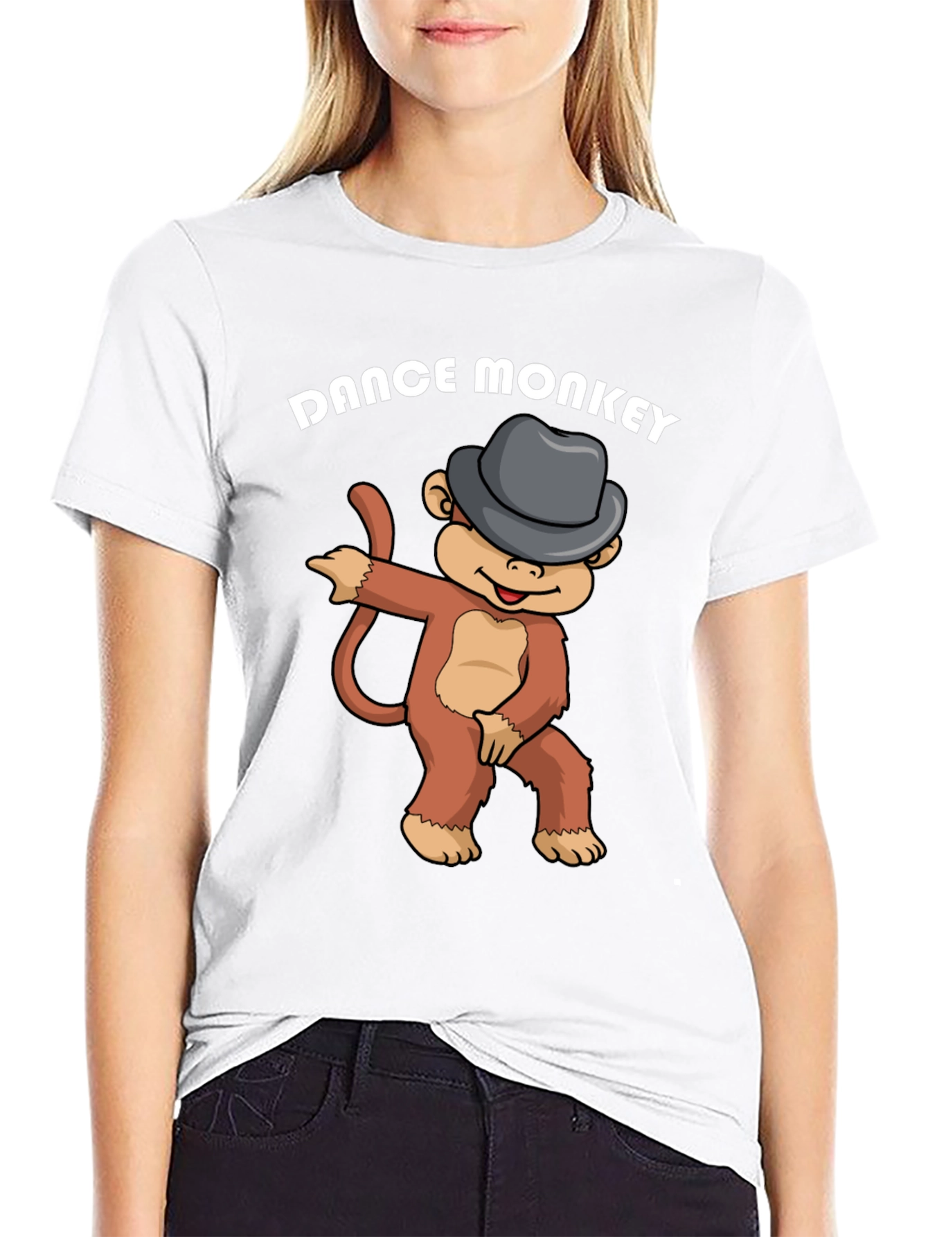 Dance Monkey Graphic Tee - Fun Cartoon Shirt