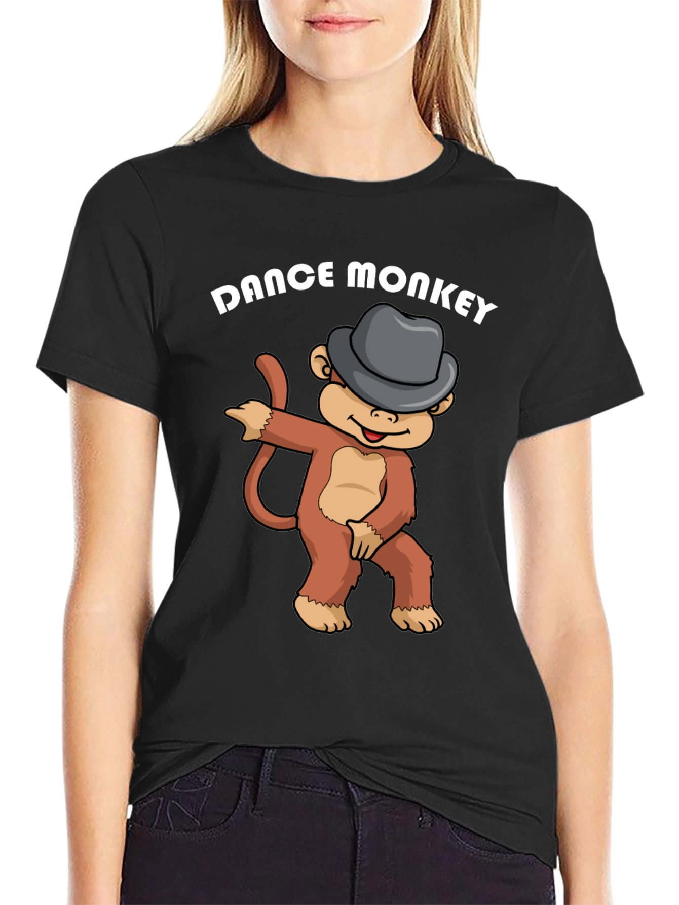 Dance Monkey Graphic Tee - Fun Cartoon Shirt