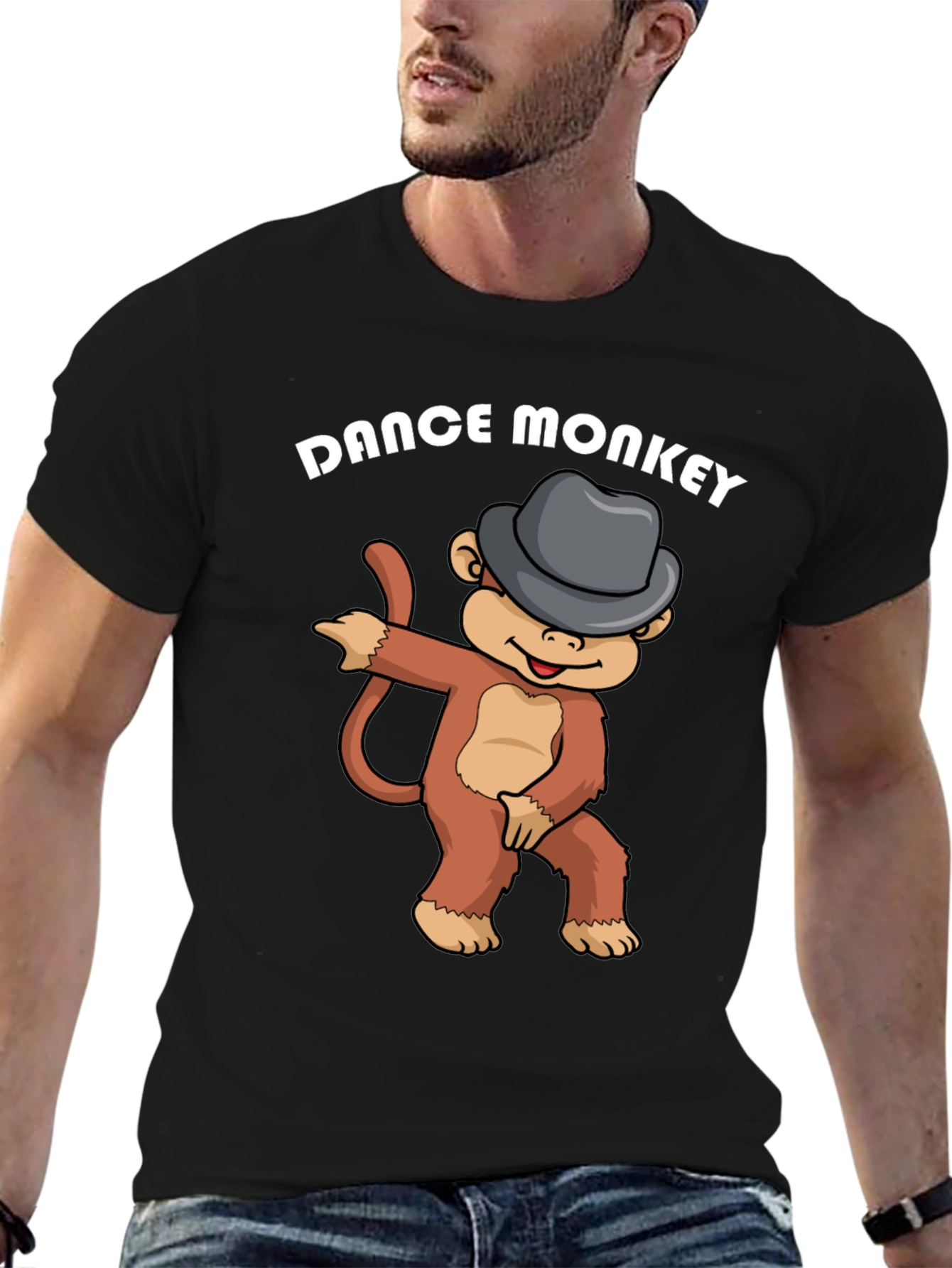 Dance Monkey Graphic Tee - Fun Cartoon Shirt