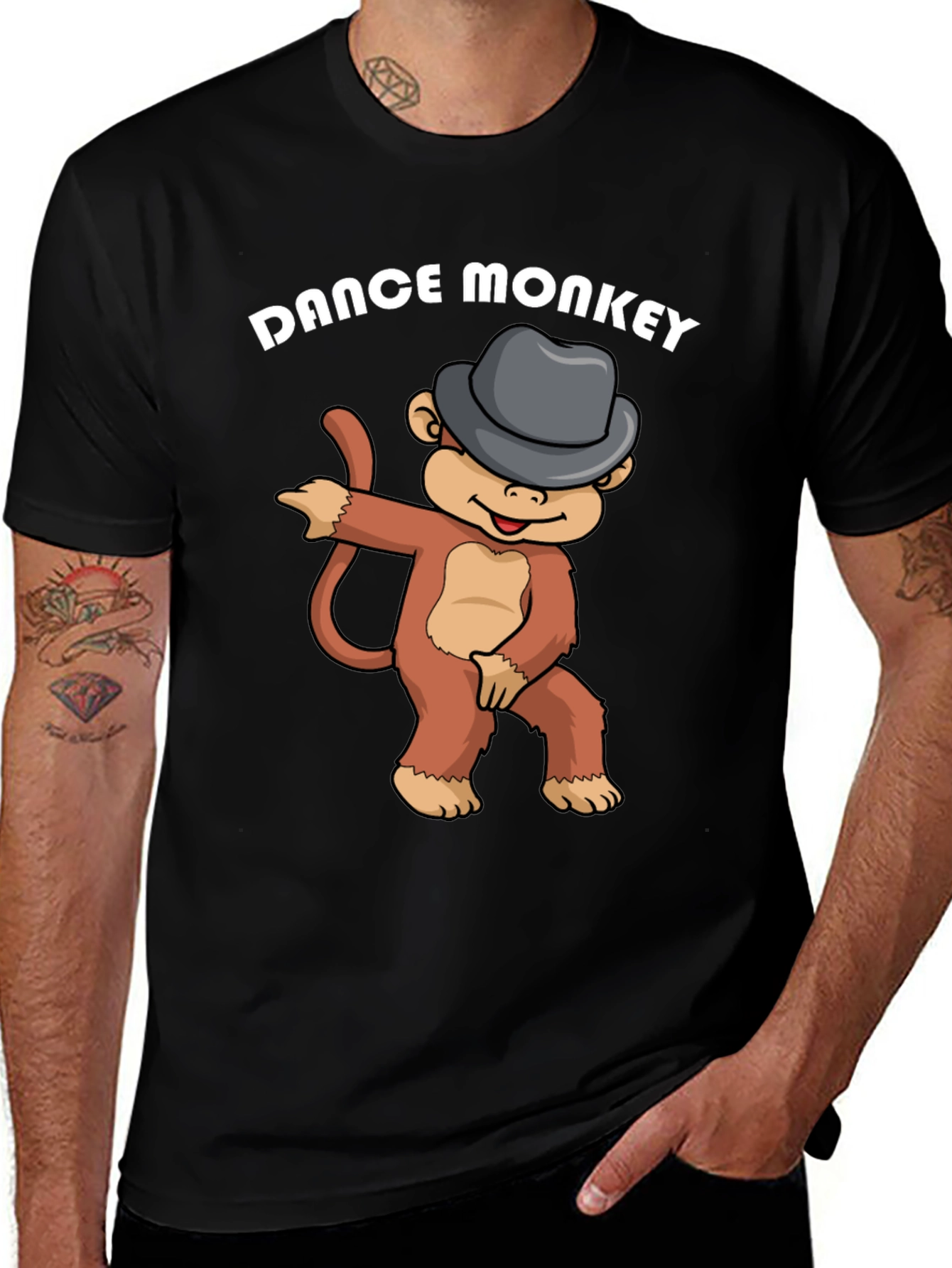 Dance Monkey Graphic Tee - Fun Cartoon Shirt