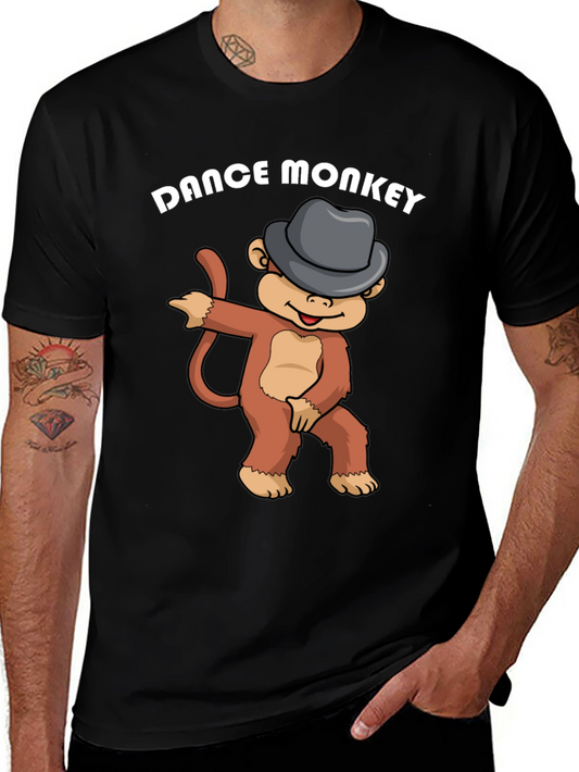 Dance Monkey Graphic Tee - Fun Cartoon Shirt
