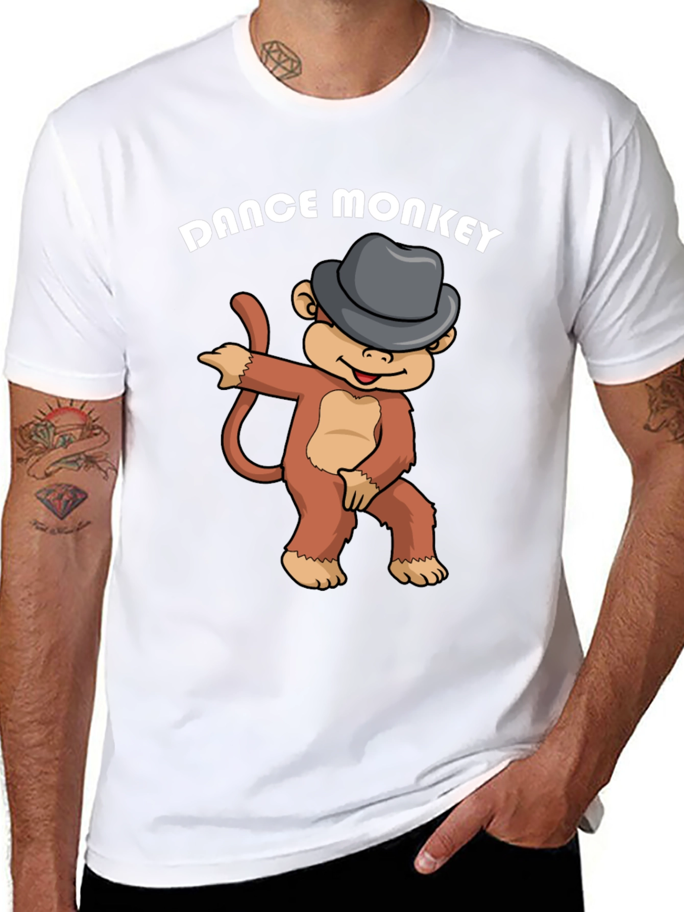 Dance Monkey Graphic Tee - Fun Cartoon Shirt