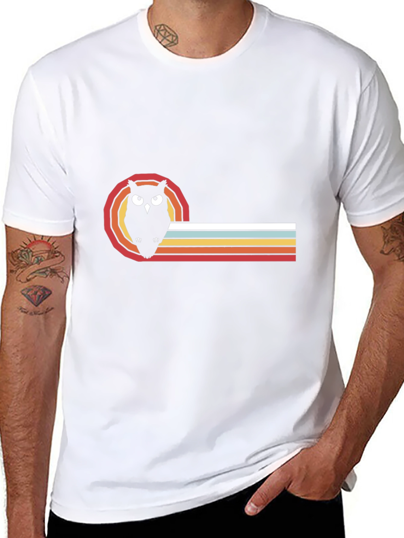 Retro Owl Graphic Tee - Cool Bird Lover T-Shirt