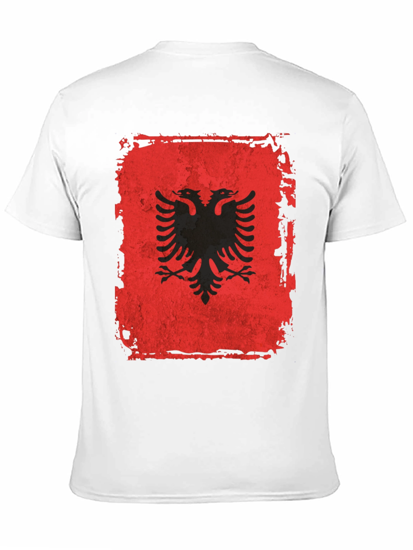 Albanian Flag Distressed Graphic T-Shirt