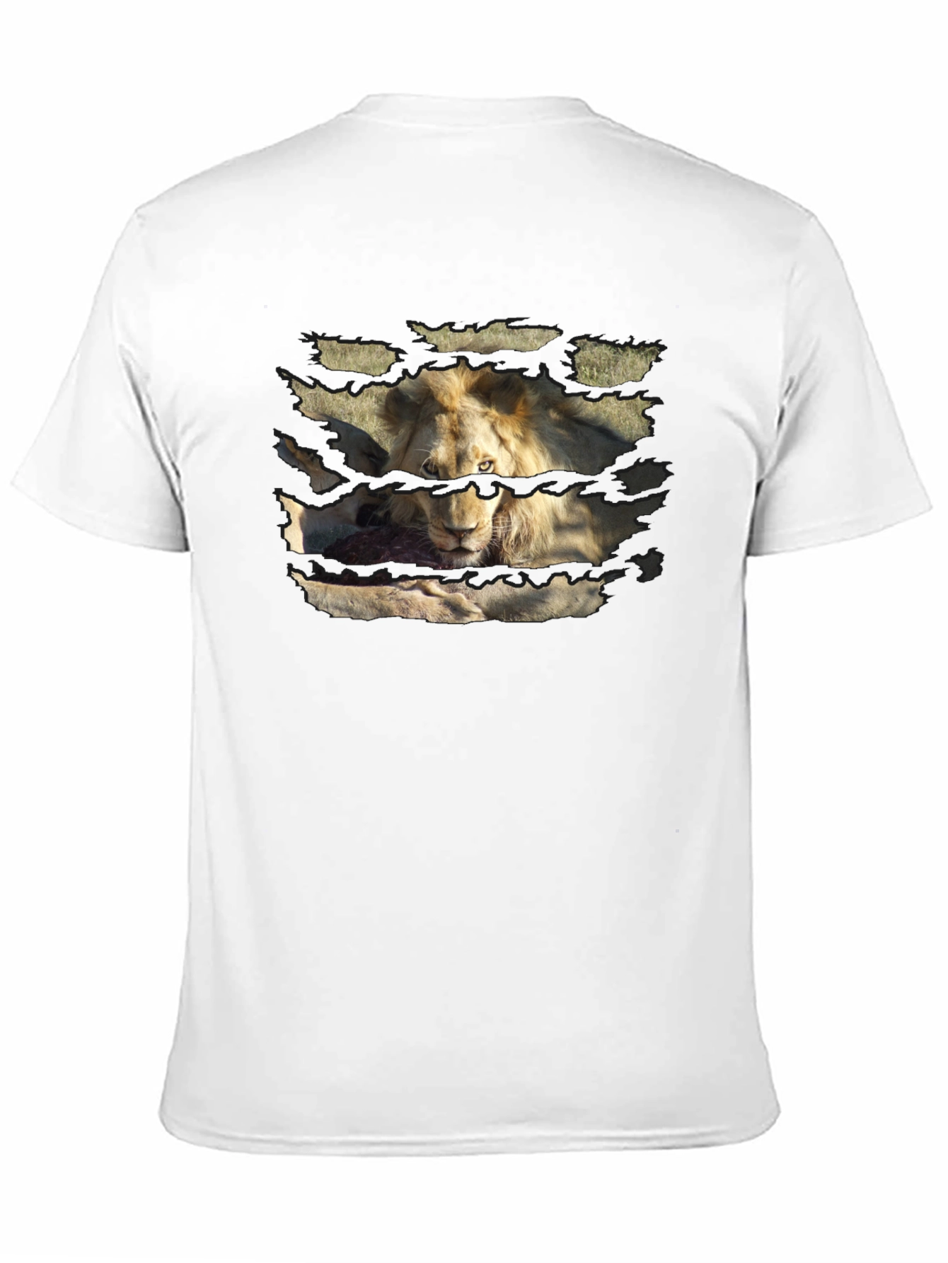Lion King T-Shirt - Ripped Graphic Tee