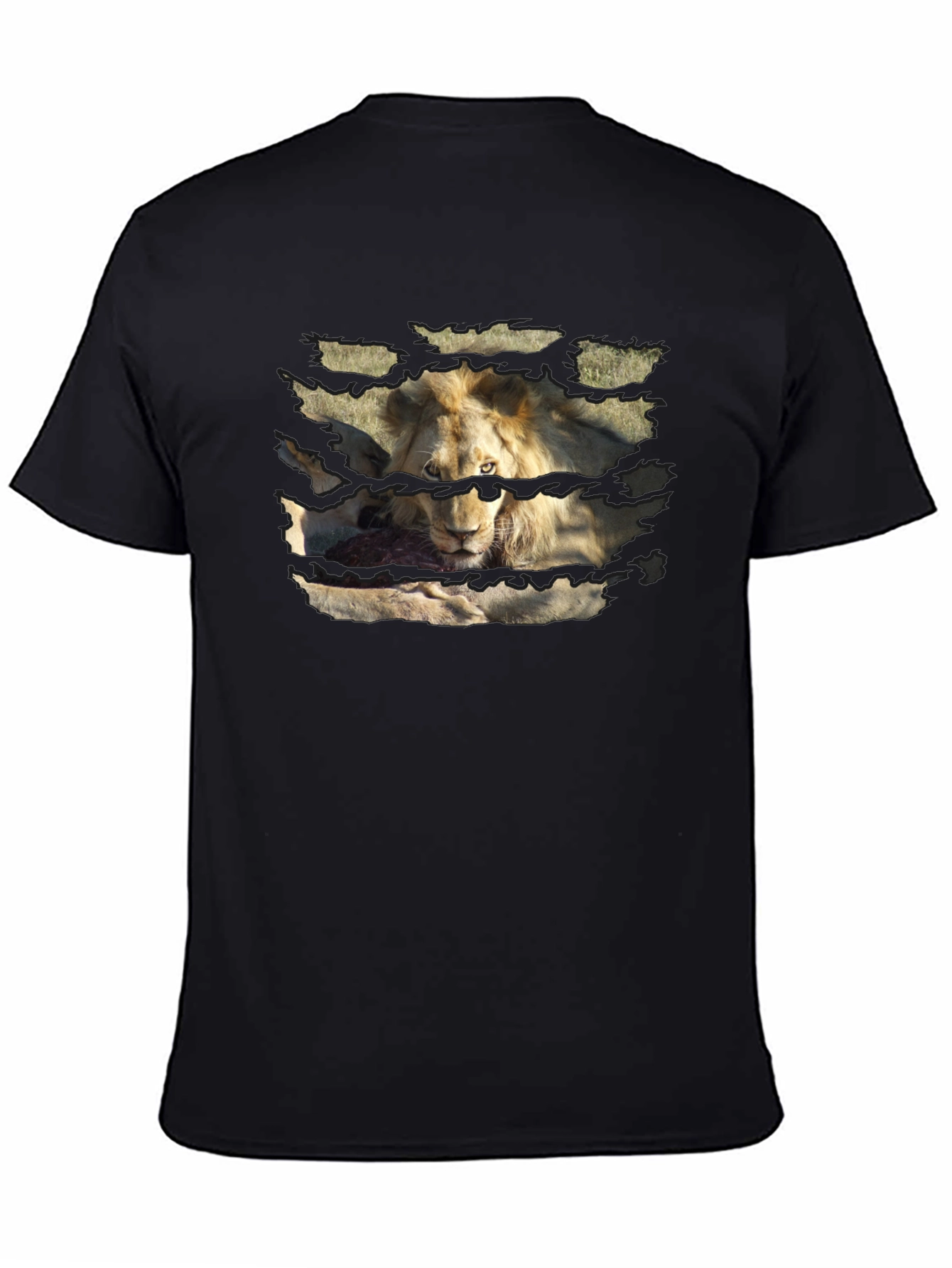 Lion King T-Shirt - Ripped Graphic Tee