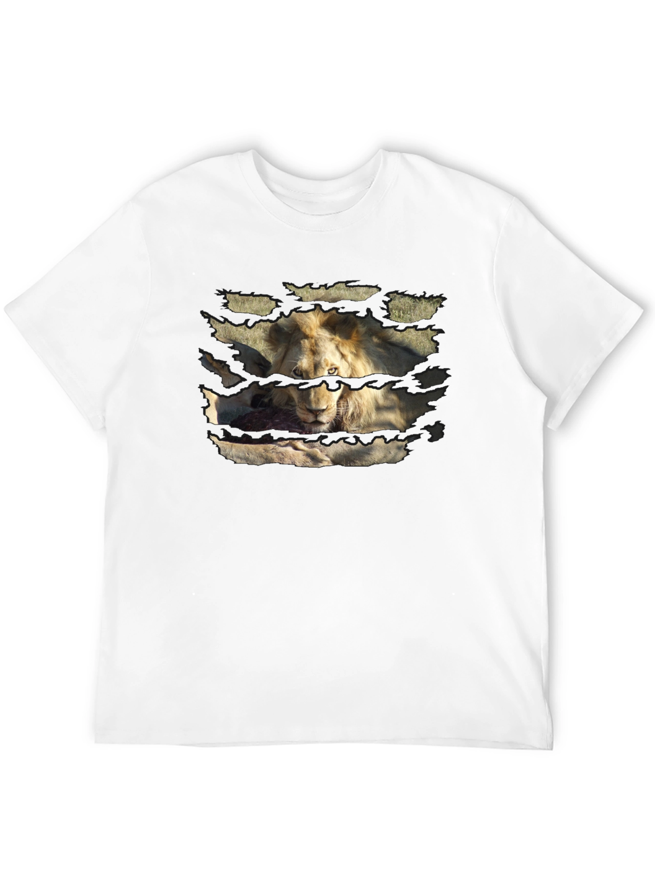 Lion King T-Shirt - Ripped Graphic Tee