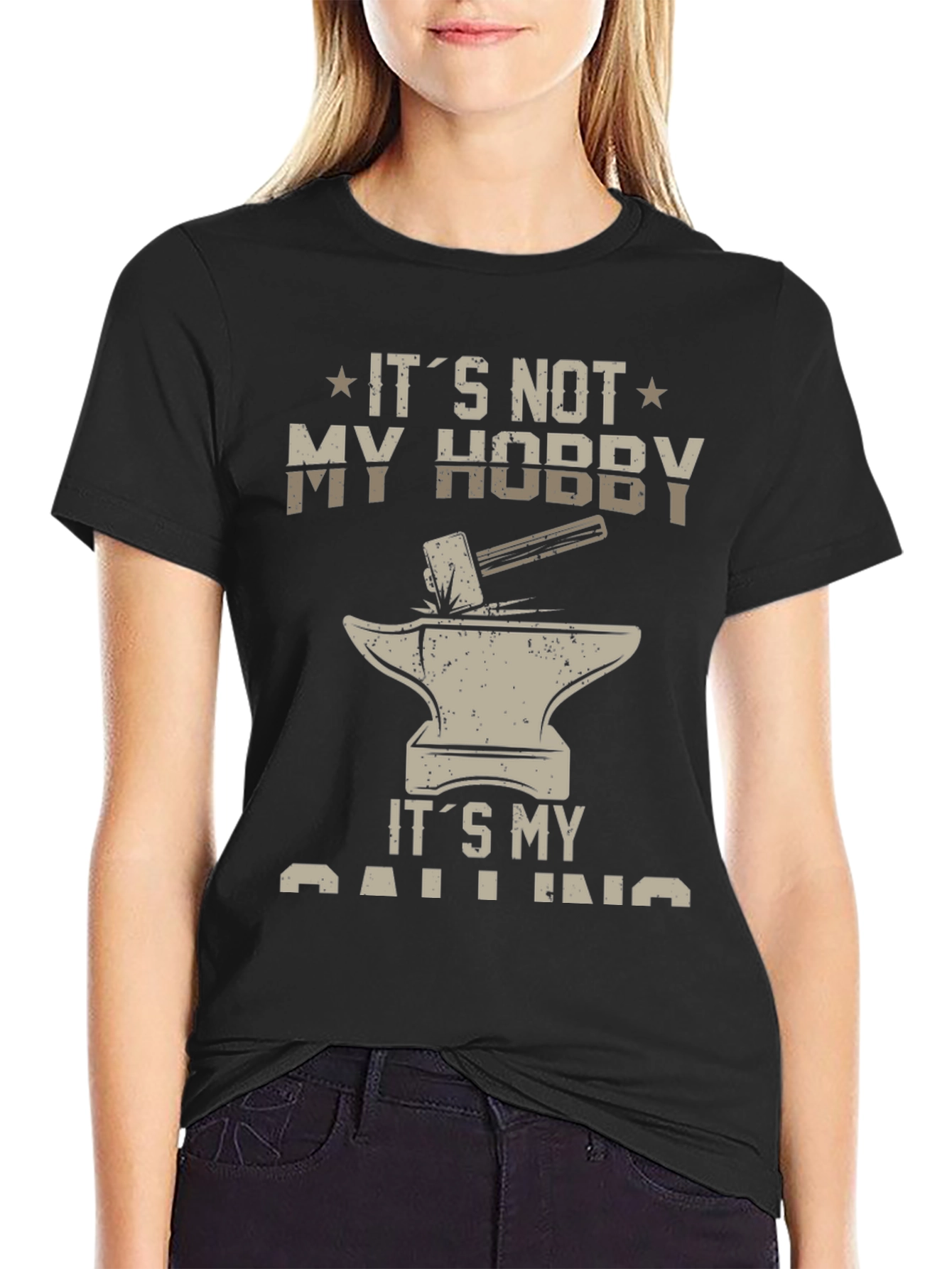 Blacksmith Calling T-Shirt - Hammer and Anvil Design