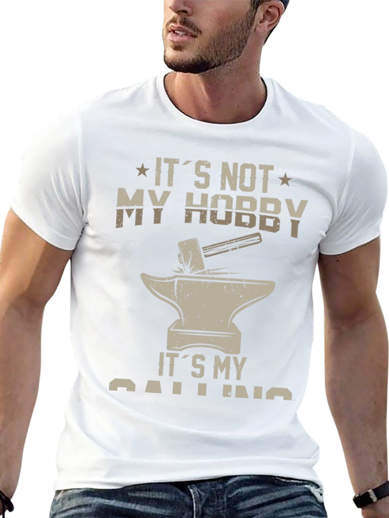Blacksmith Calling T-Shirt - Hammer and Anvil Design