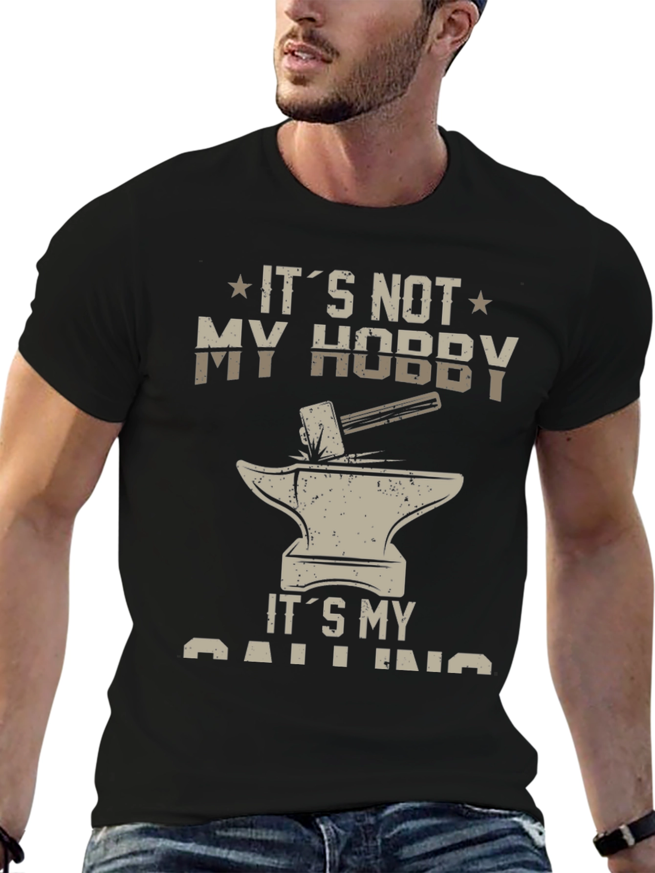 Blacksmith Calling T-Shirt - Hammer and Anvil Design