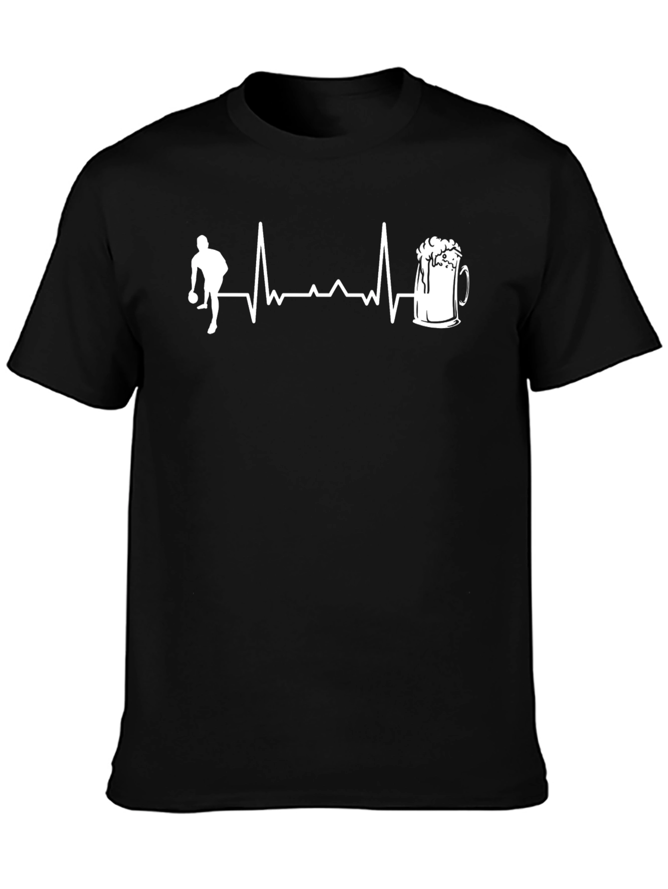 Bowling & Beer Heartbeat T-Shirt