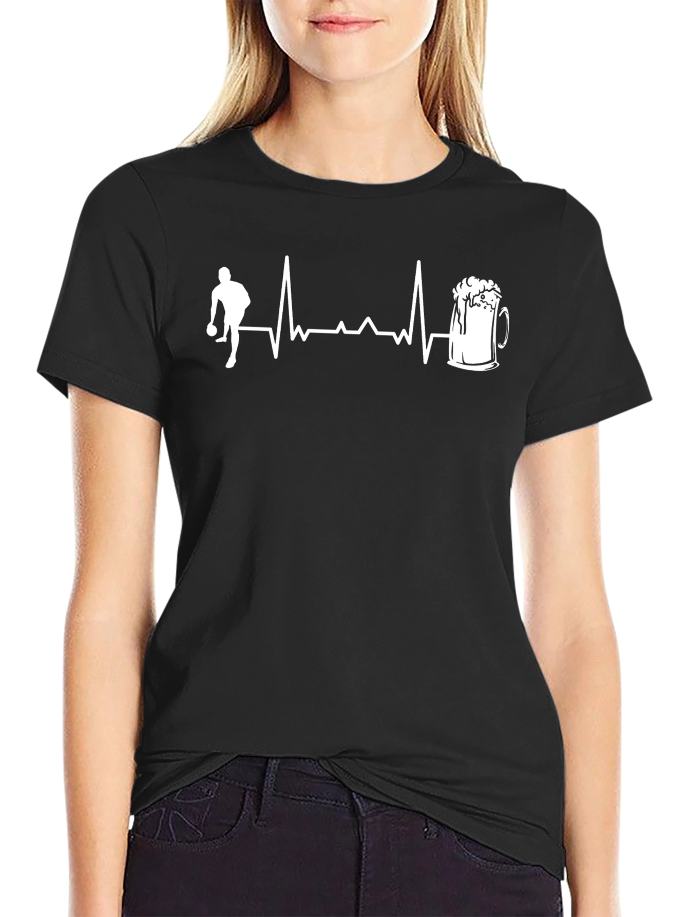 Bowling & Beer Heartbeat T-Shirt