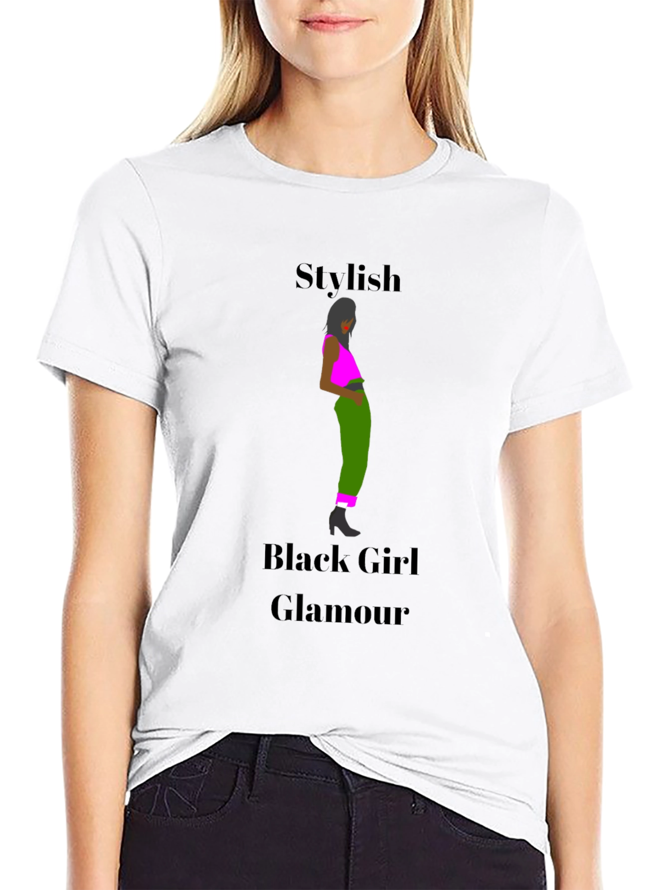 Stylish Black Girl Glamour T-Shirt