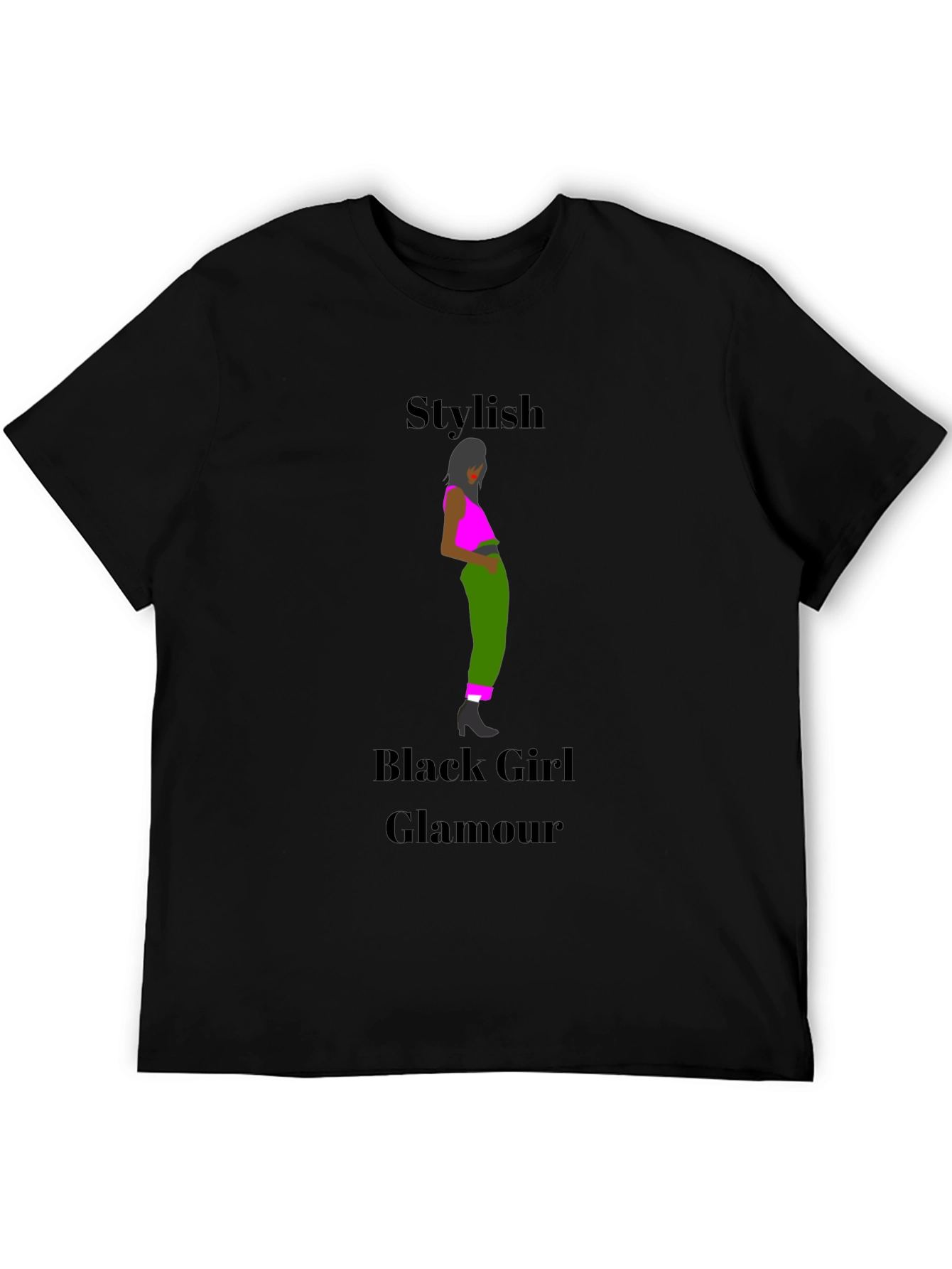 Stylish Black Girl Glamour T-Shirt