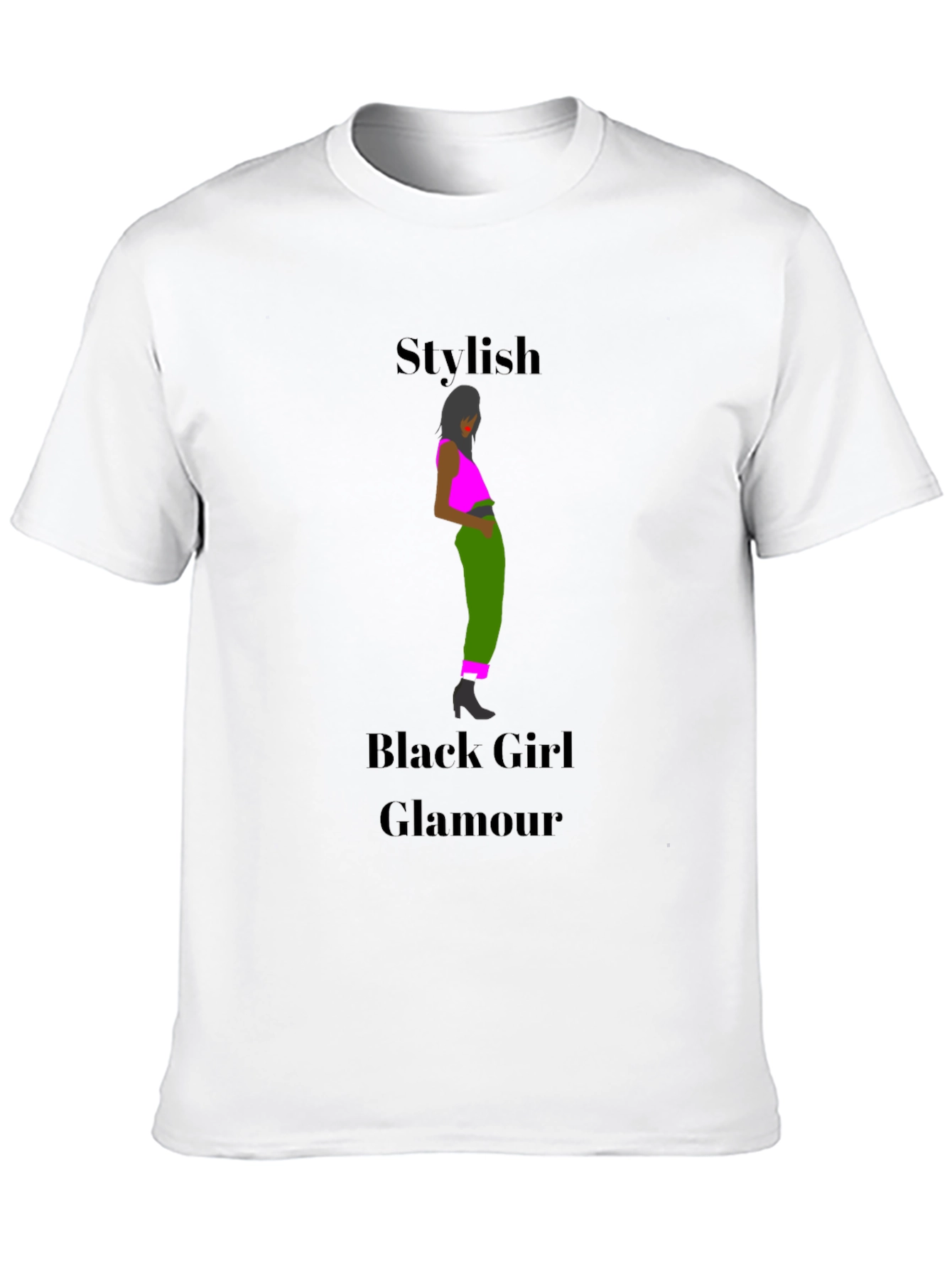 Stylish Black Girl Glamour T-Shirt