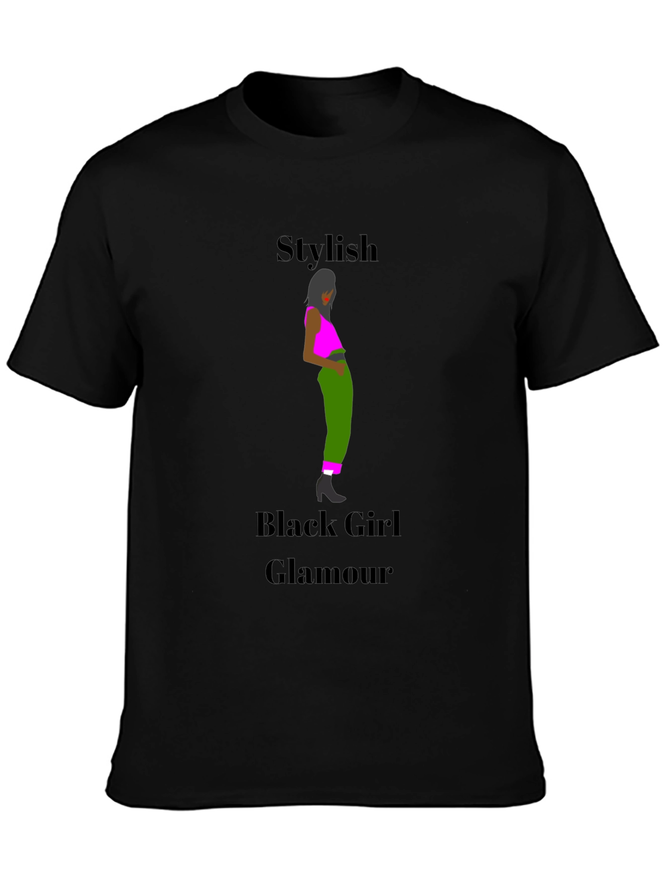 Stylish Black Girl Glamour T-Shirt