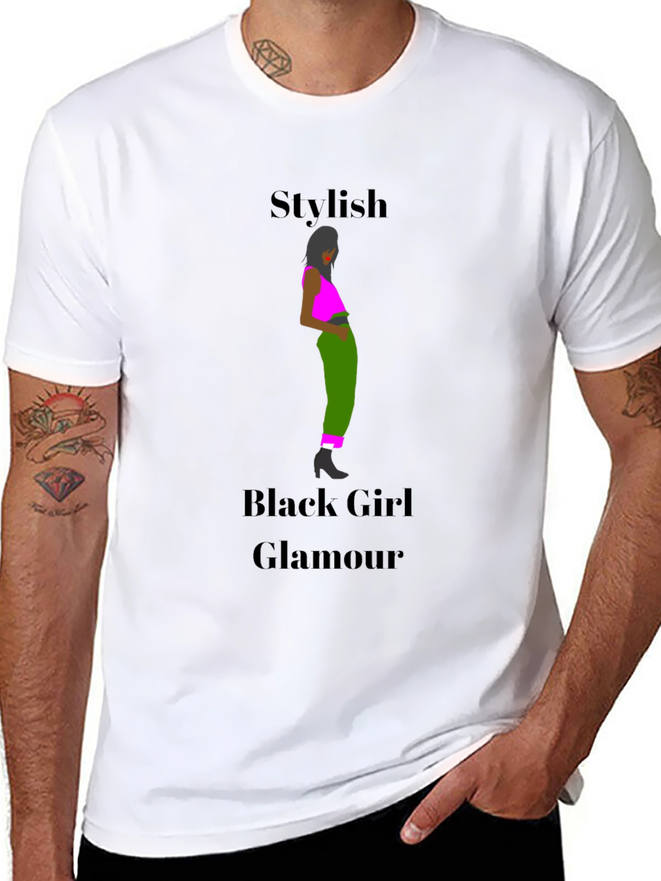 Stylish Black Girl Glamour T-Shirt