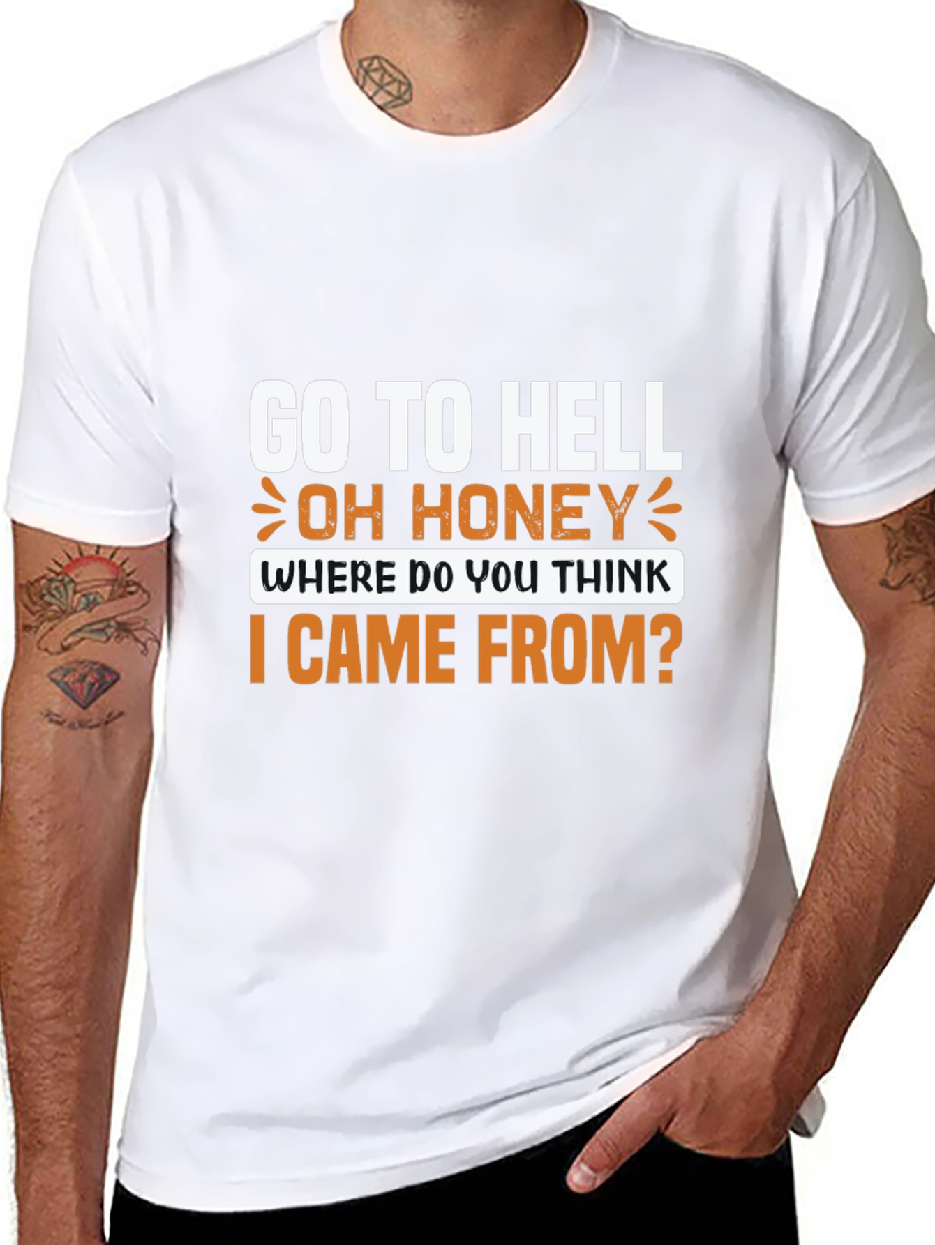Go to Hell T-Shirt: Oh Honey Funny Graphic Tee