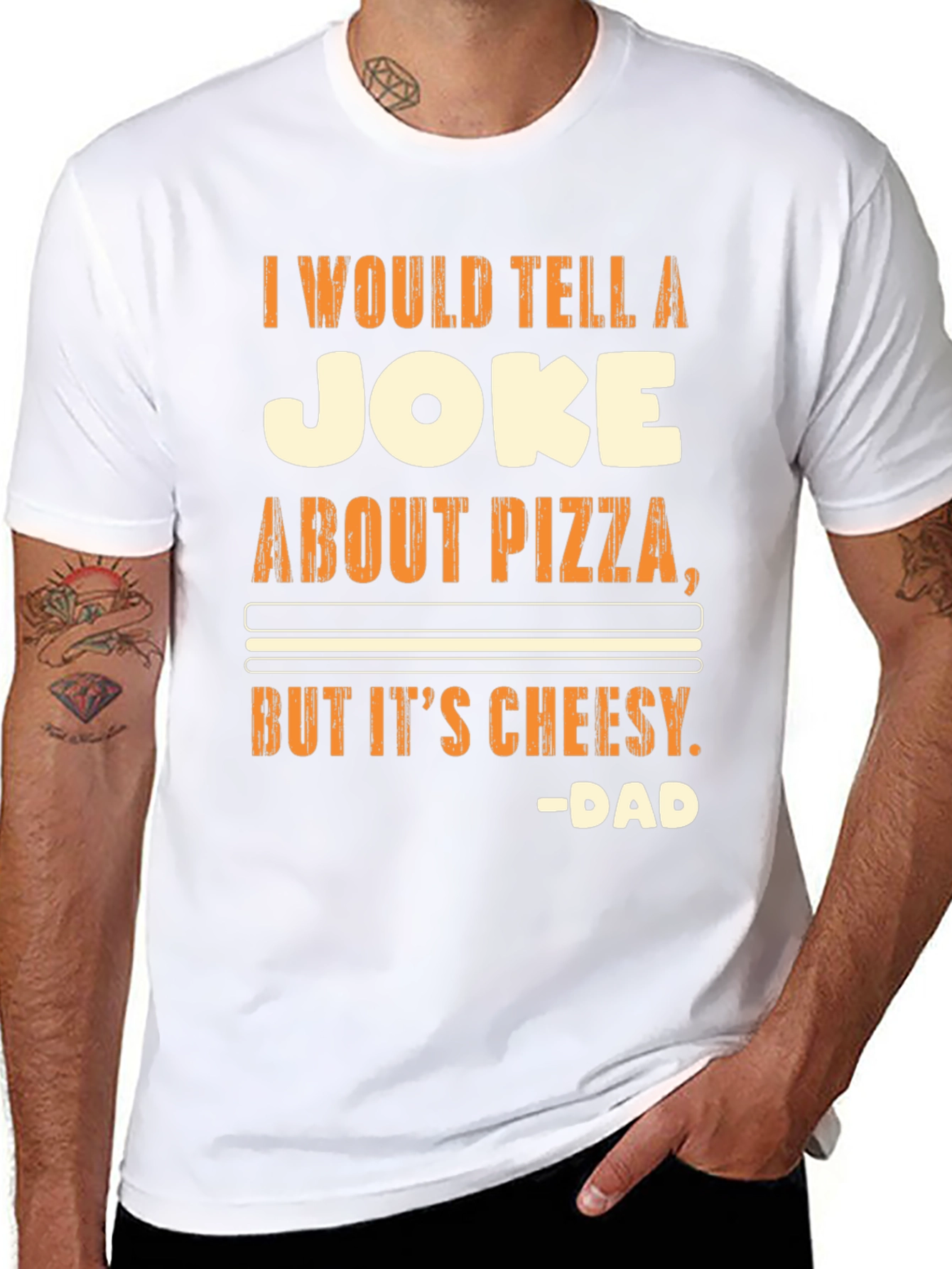 Funny Pizza Joke T-Shirt - Cheesy Dad Humor