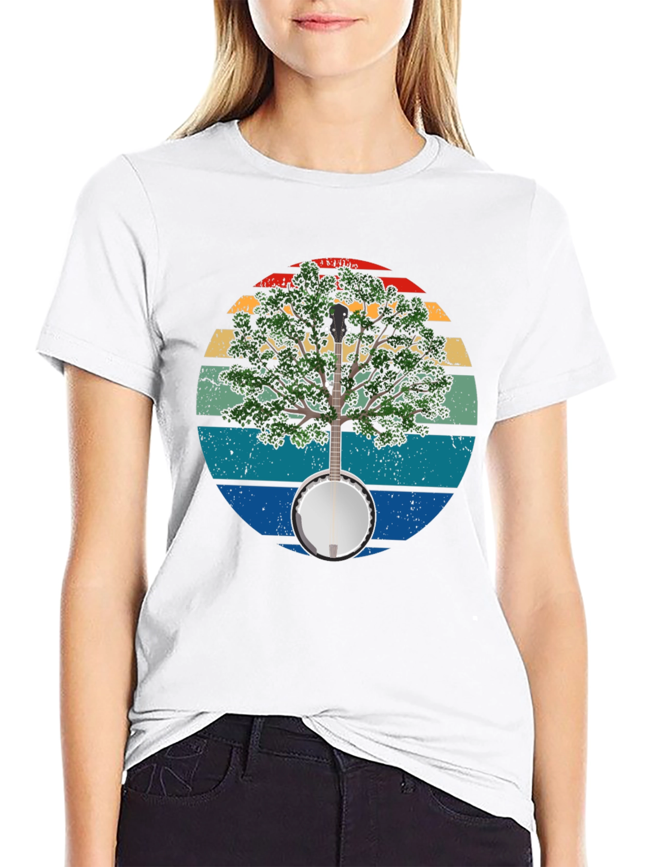 Banjo Tree Graphic T-Shirt