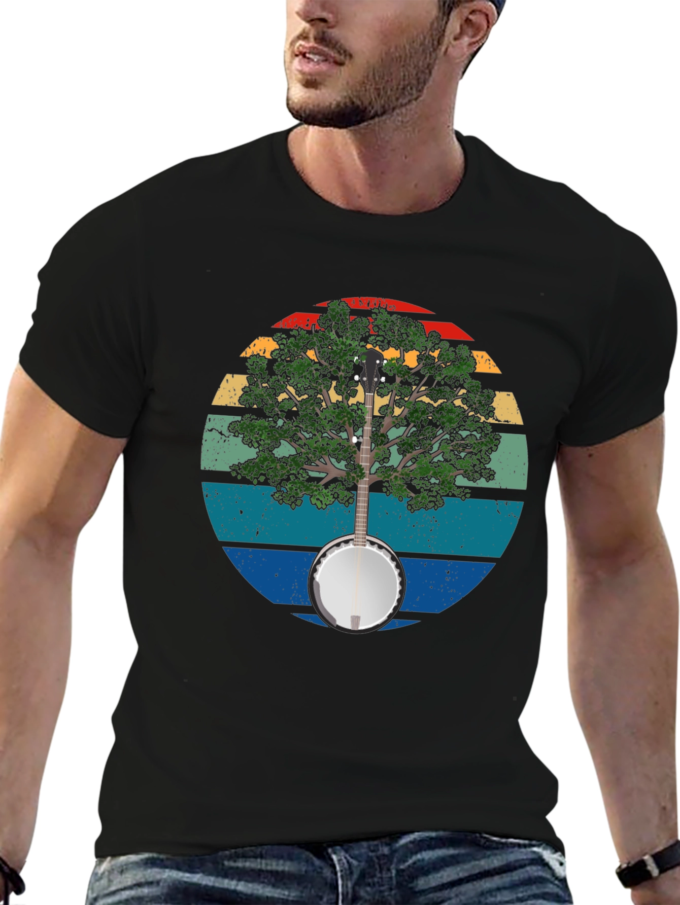 Banjo Tree Graphic T-Shirt