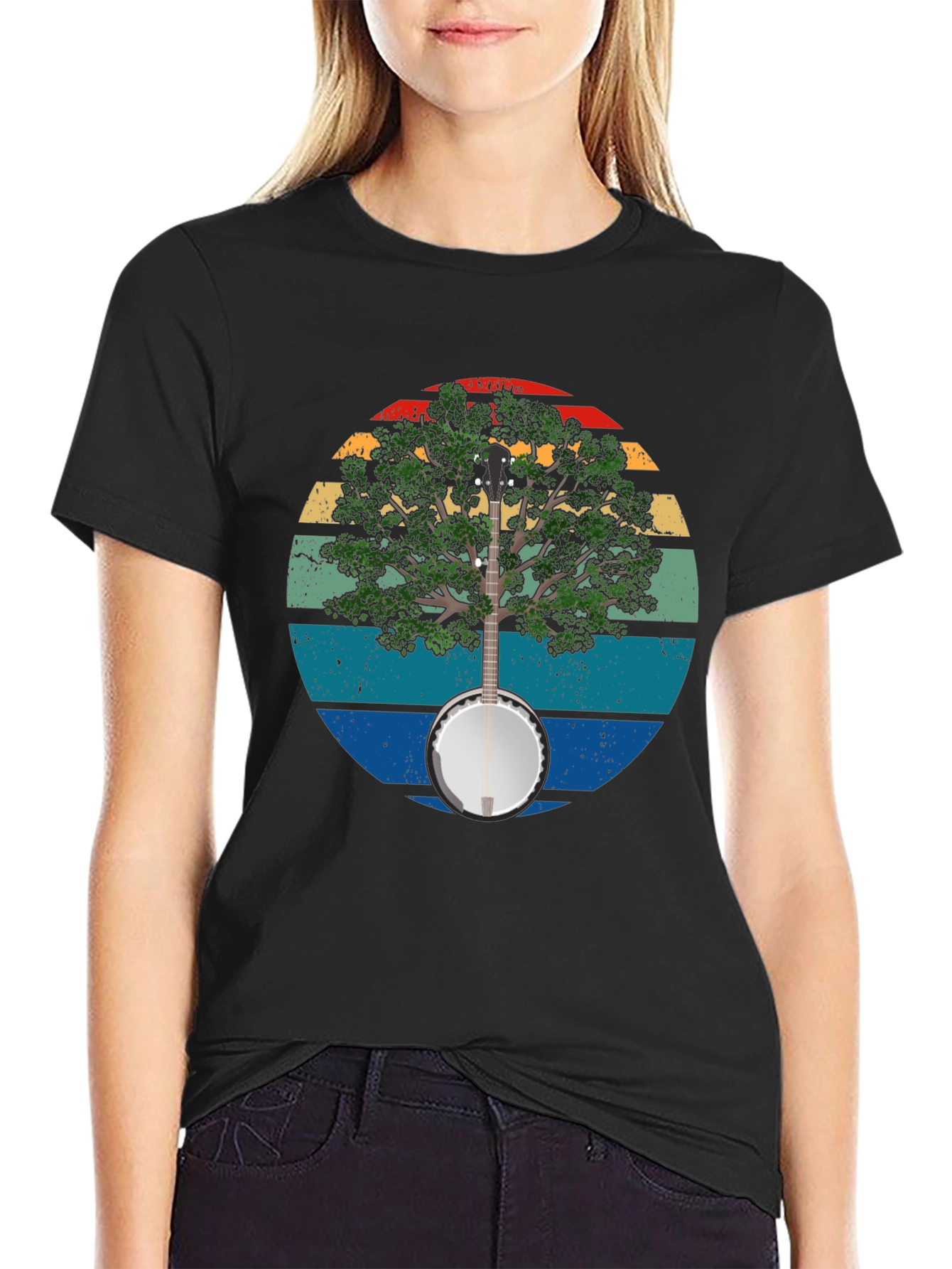 Banjo Tree Graphic T-Shirt