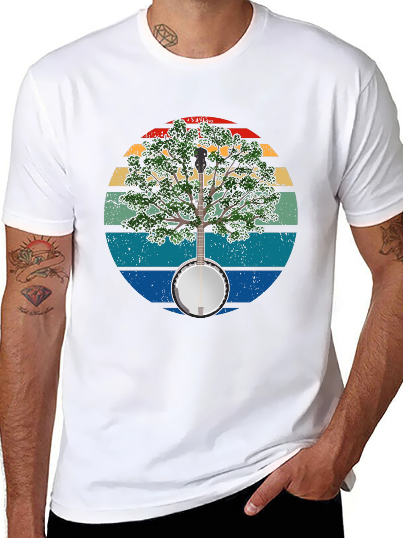 Banjo Tree Graphic T-Shirt