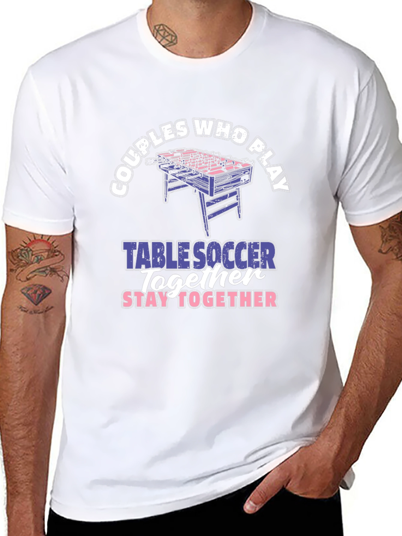 Couples Table Soccer T-Shirt